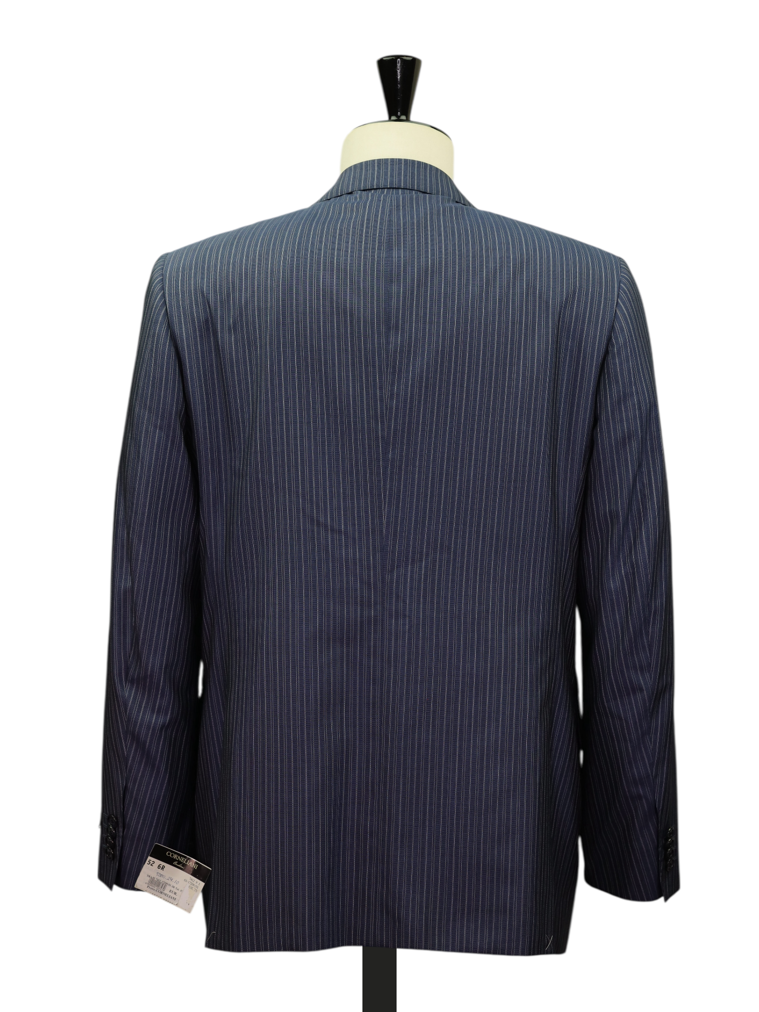 Corneliani Steel Blue Silk & Wool Multi-Pinstripe Suit