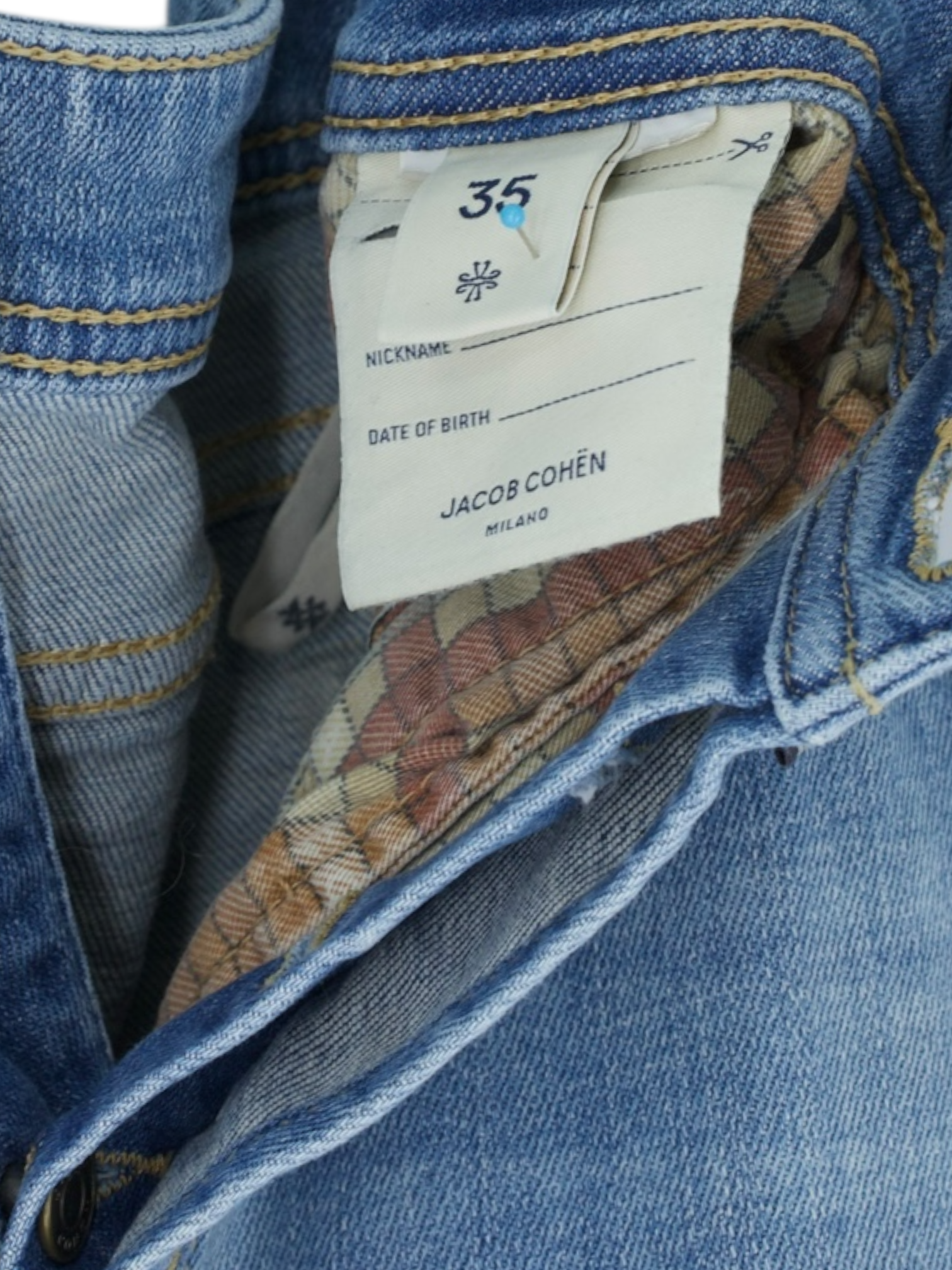 Jacob Cohen Light Blue Cotton-Stretch Twill Bard Jeans