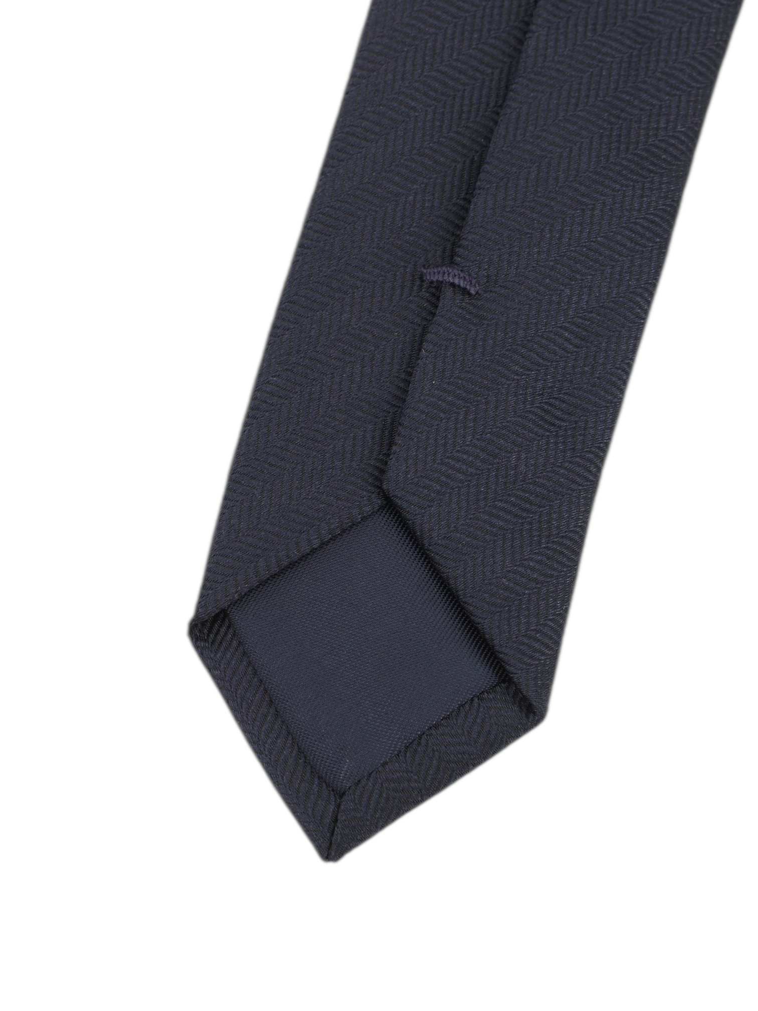 E.Marinella Deep Navy Silk Diagonal Herringbone Tie