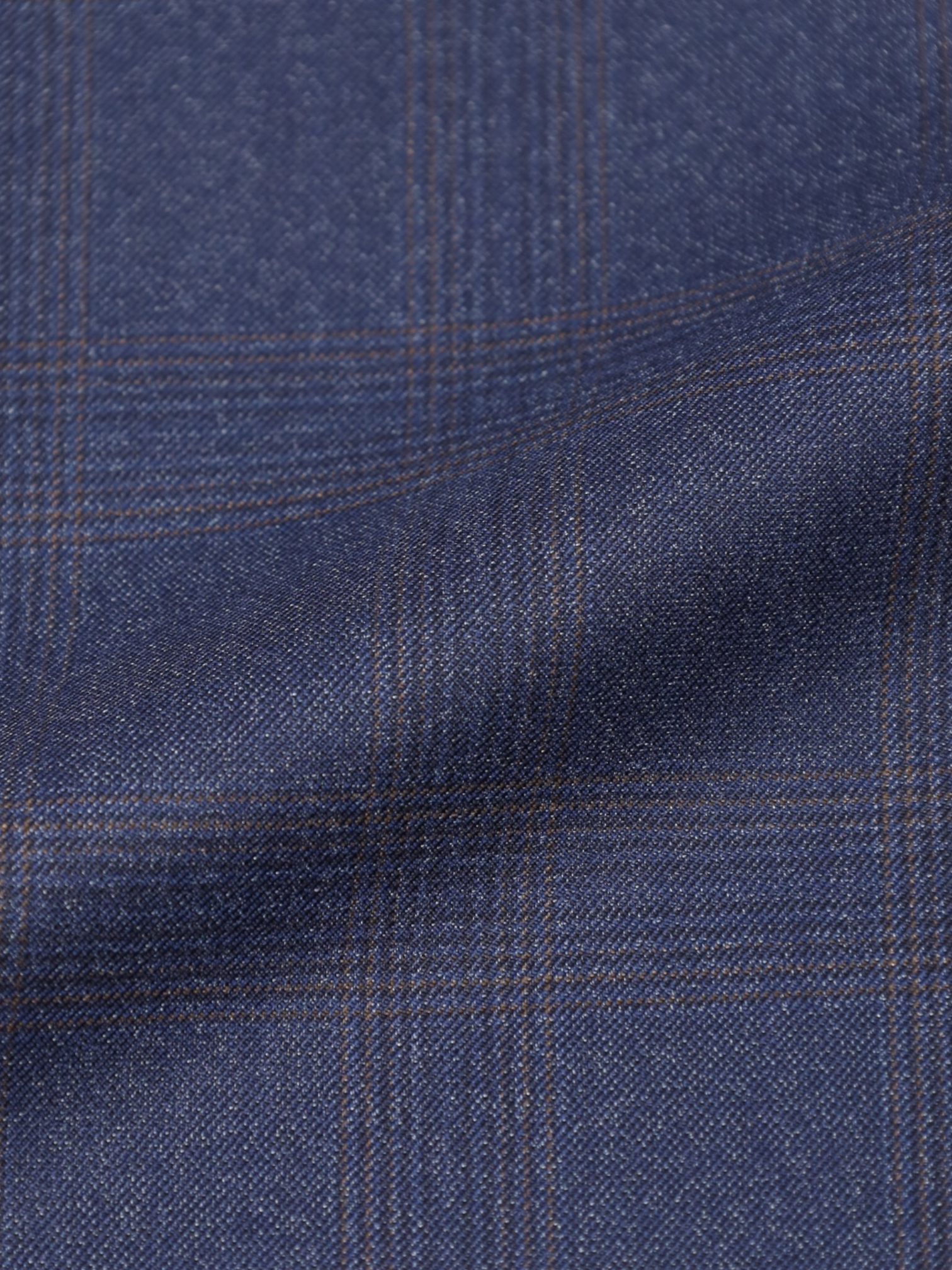 Brioni Blue and Brown 3-Piece Wool & Silk Glenplaid Suit