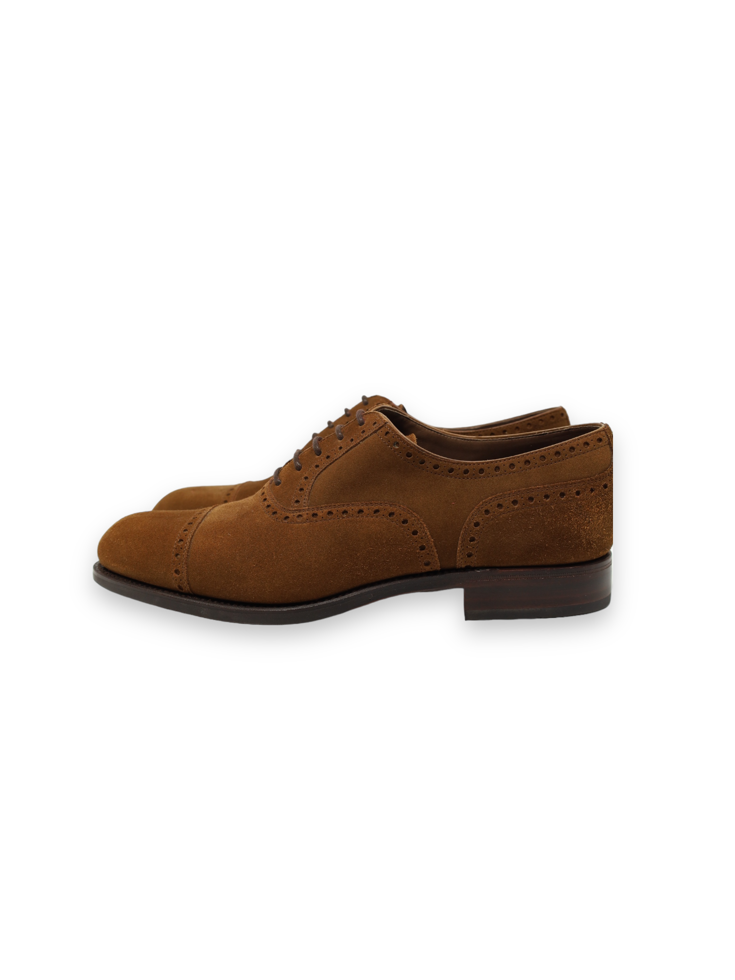 Carmina Brown Suede Cap Toe Oxford Lace-ups