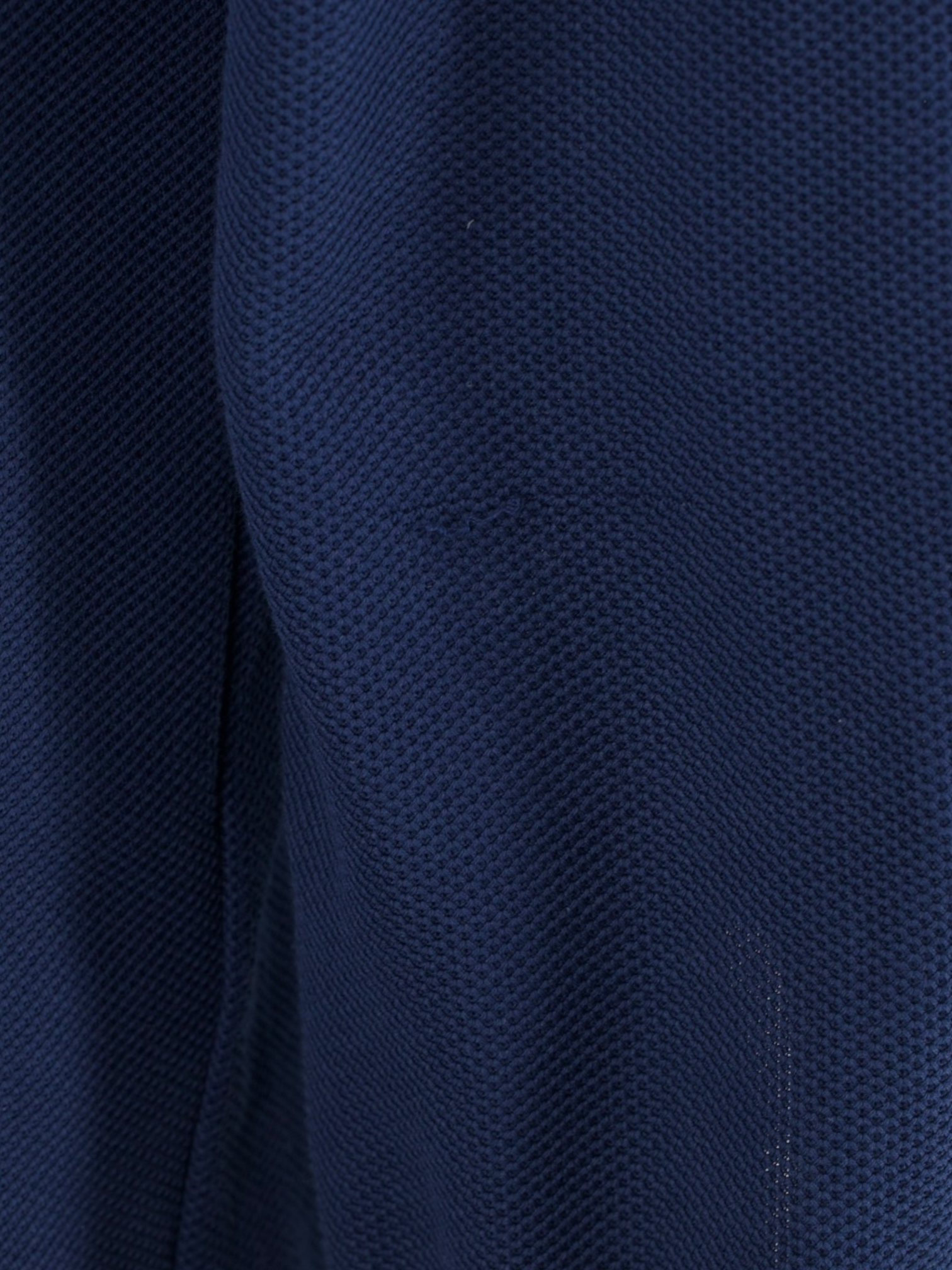 Loro Piana Dark Blue Cotton Piqué Long-Sleeve Pop-Over Shirt