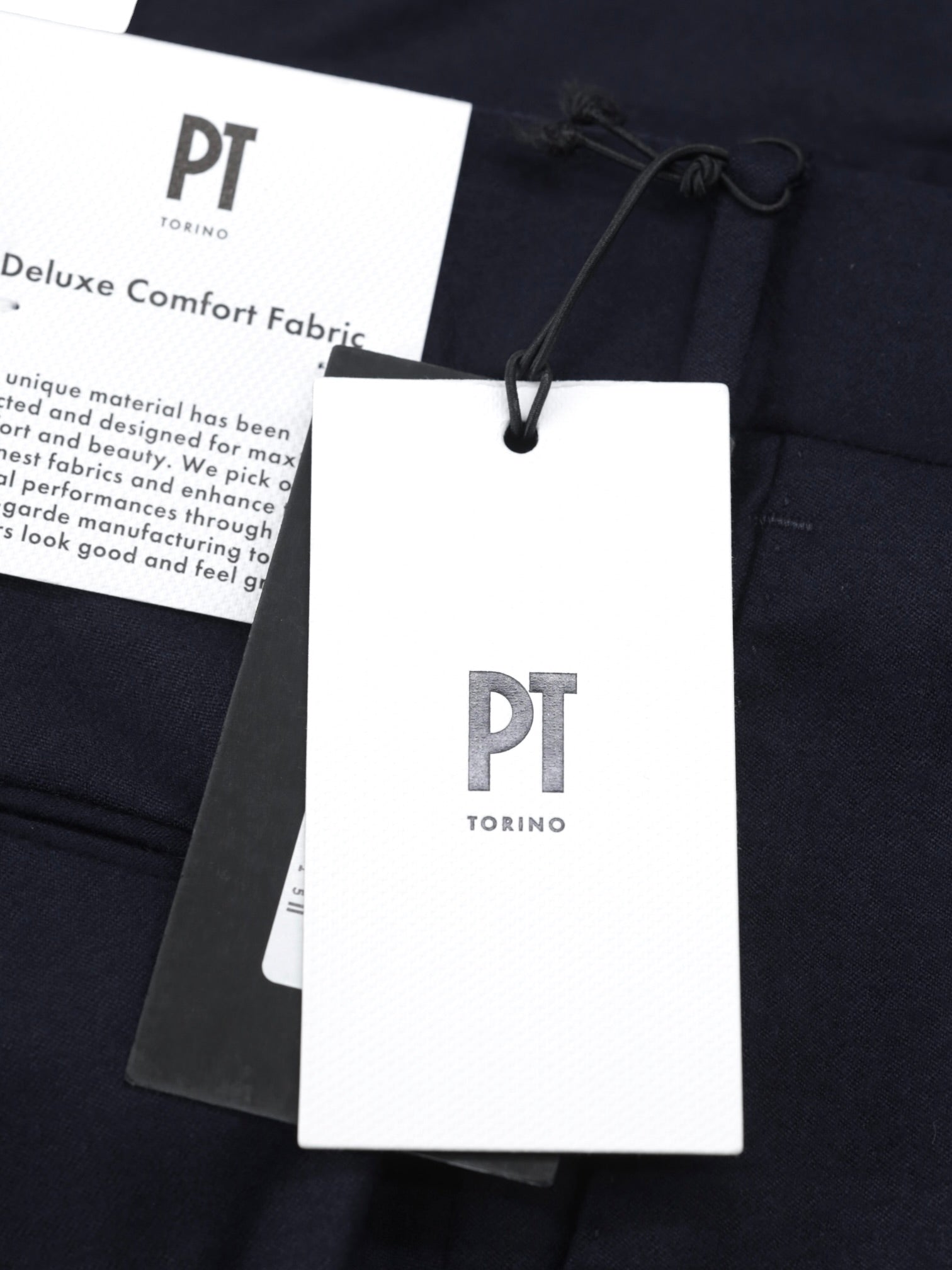 PT01 Navy Fleece Wool & Silk Pleated Trousers