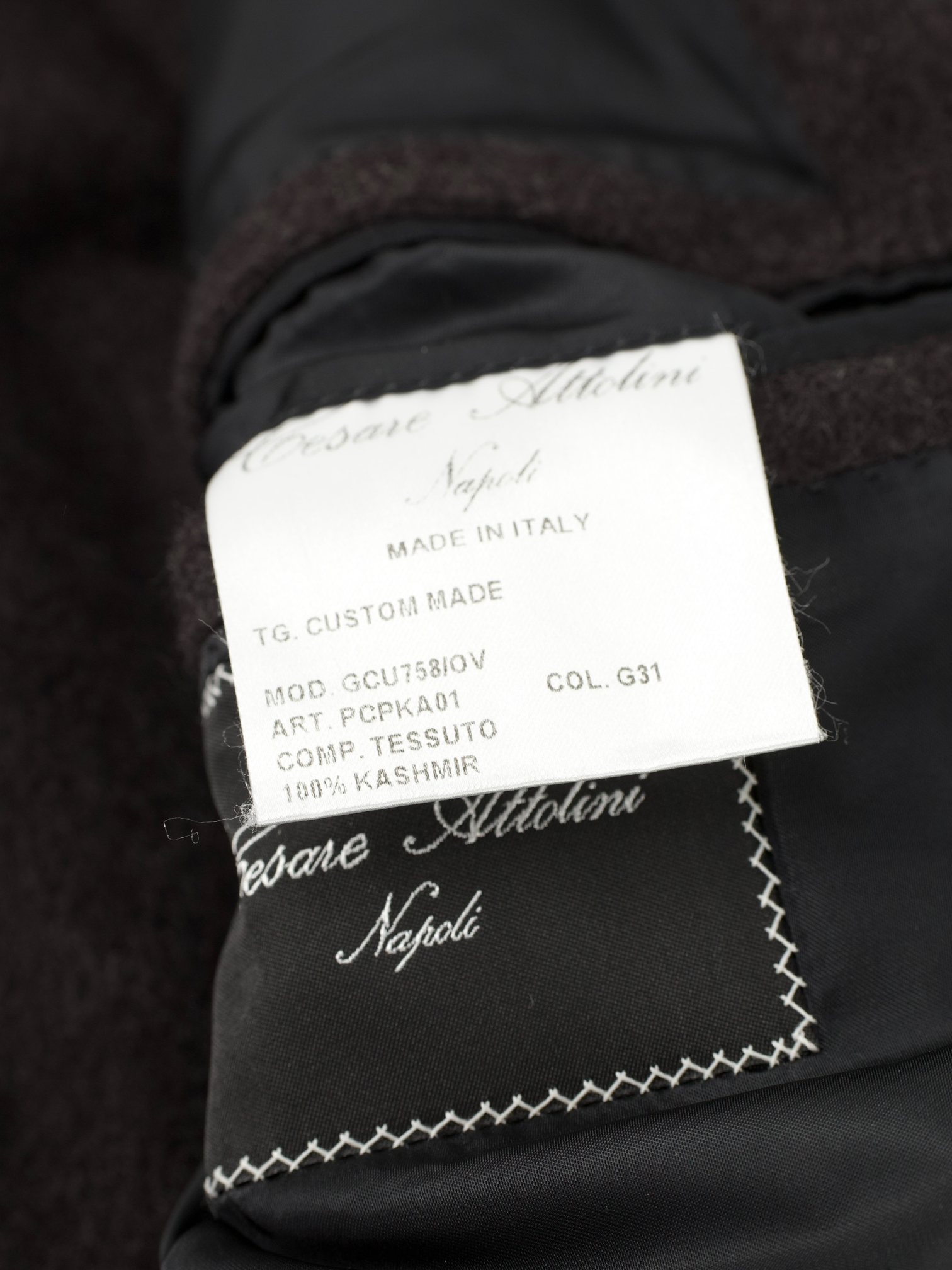 Cesare Attolini Deep Dark-Brown Pure Cashmere Sartorial Polo Coat