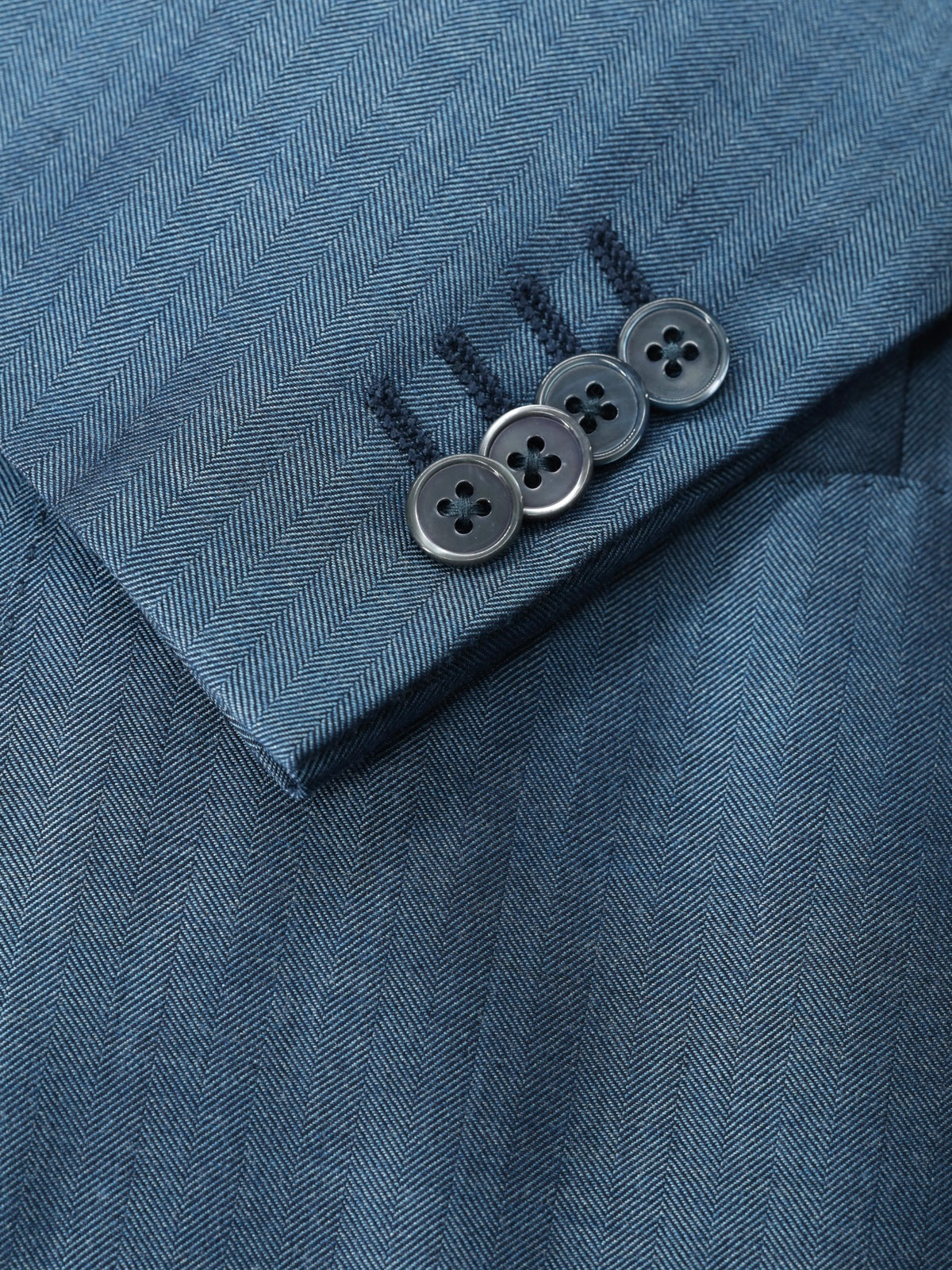 Ermenegildo Zegna Petrol Cashmere & Silk Herringbone "Capri" Jacket