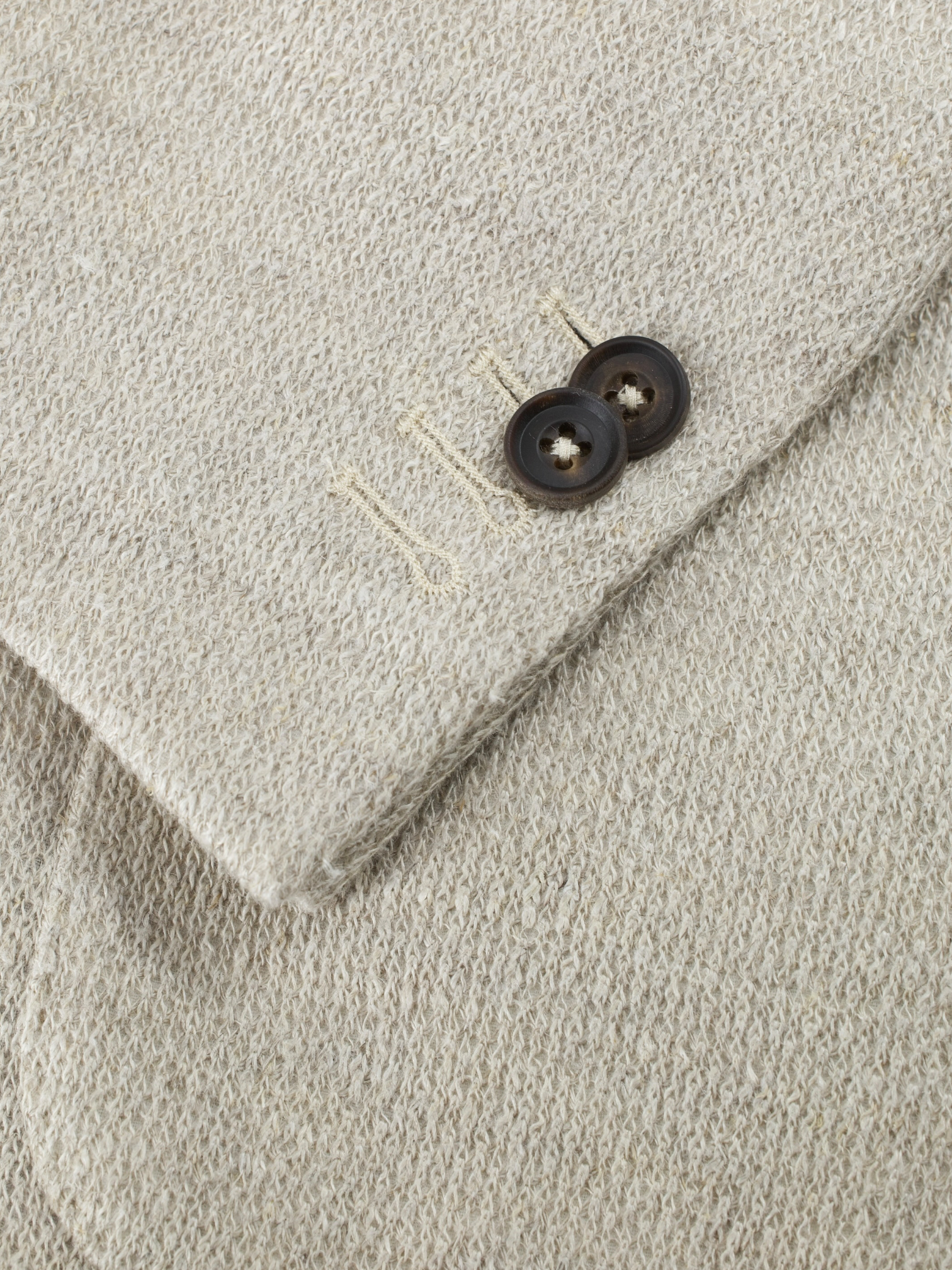 Corneliani Beige Linen & Lyocell Knitted "Adaptive Project" Jacket