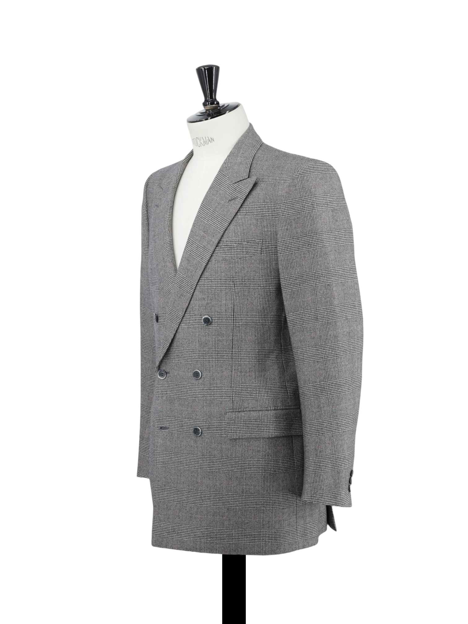 Brioni Grey & Red Double Breasted Prince of Wales Roman-Style Suit