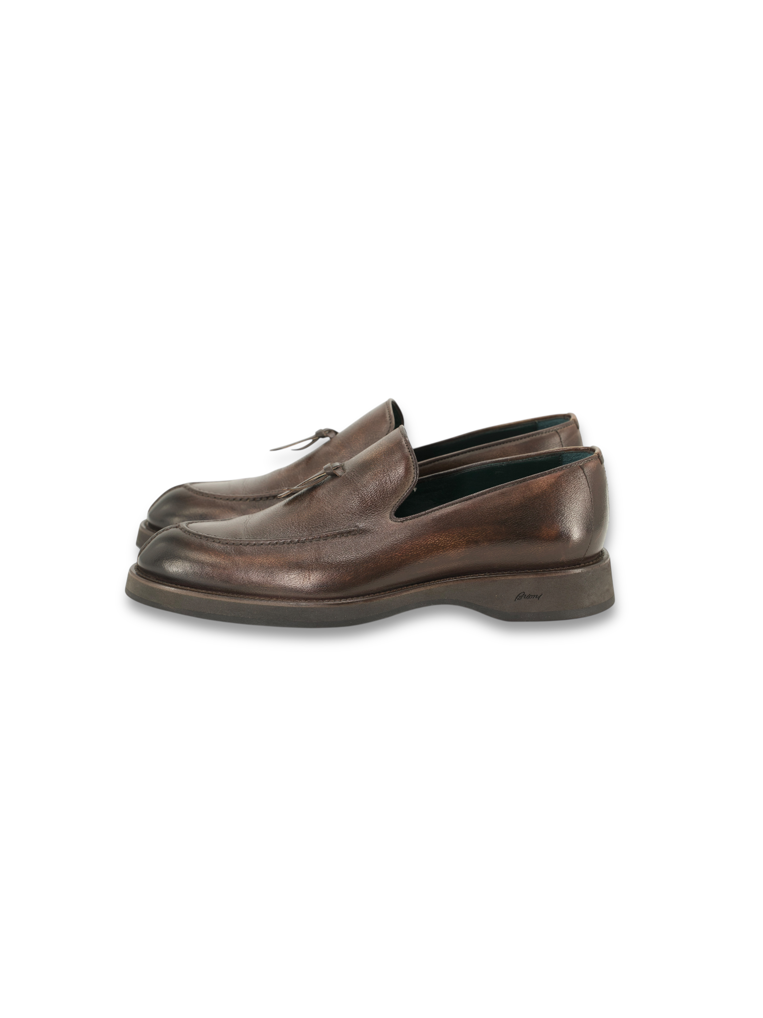Brioni Dark Brown Calfleather "Lukas" Tassel Loafers