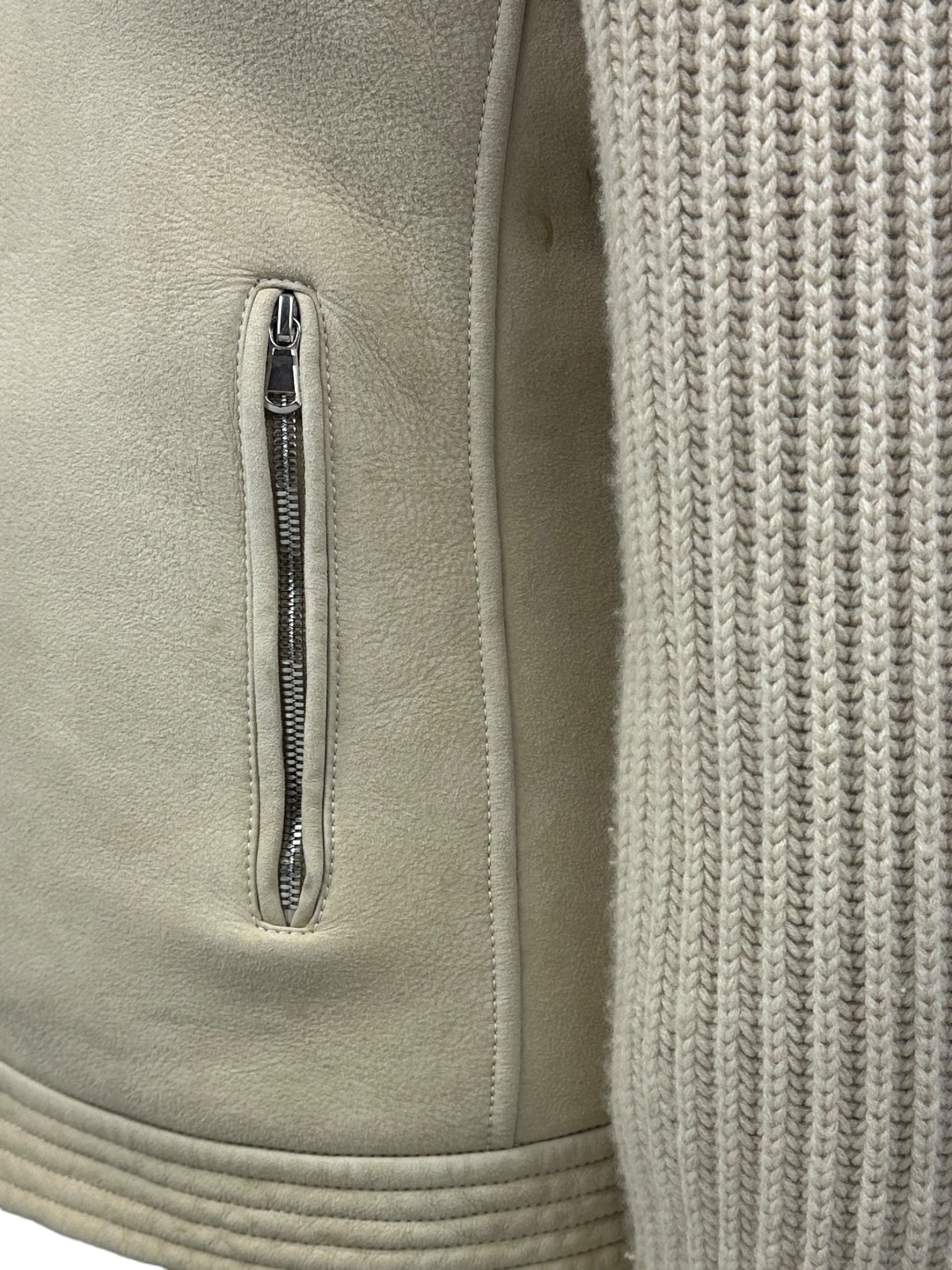 Brunello Cucinelli Beige Shearling Jacket
