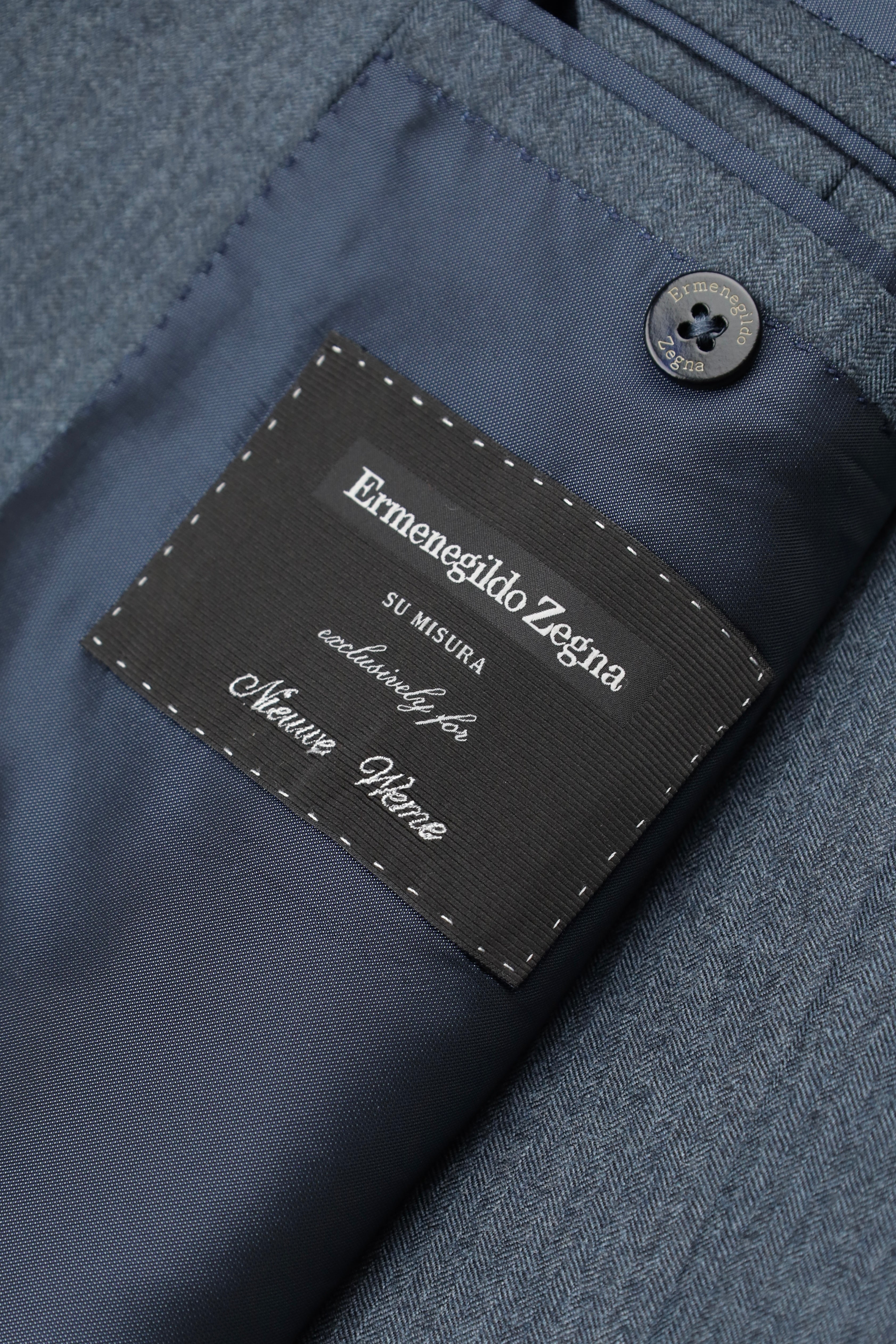 Ermenegildo Zegna Sage-Grey Mila Herringbone Suit