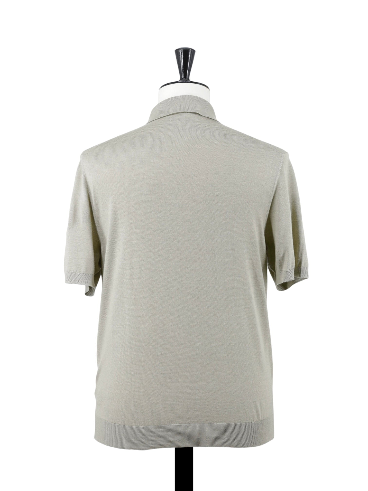 Loro Piana Muted Green Wool, Silk & Cashmere "Sottile" Polo