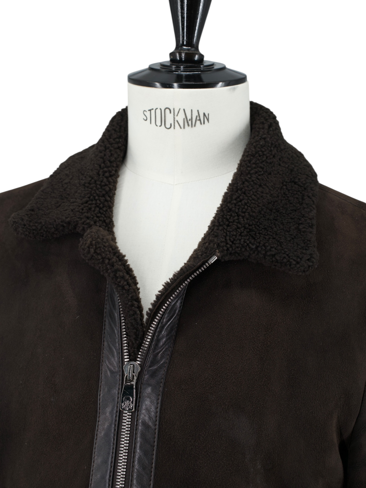 Corneliani Dark Brown Lambskin-Suède Lammy Blouson Jacket