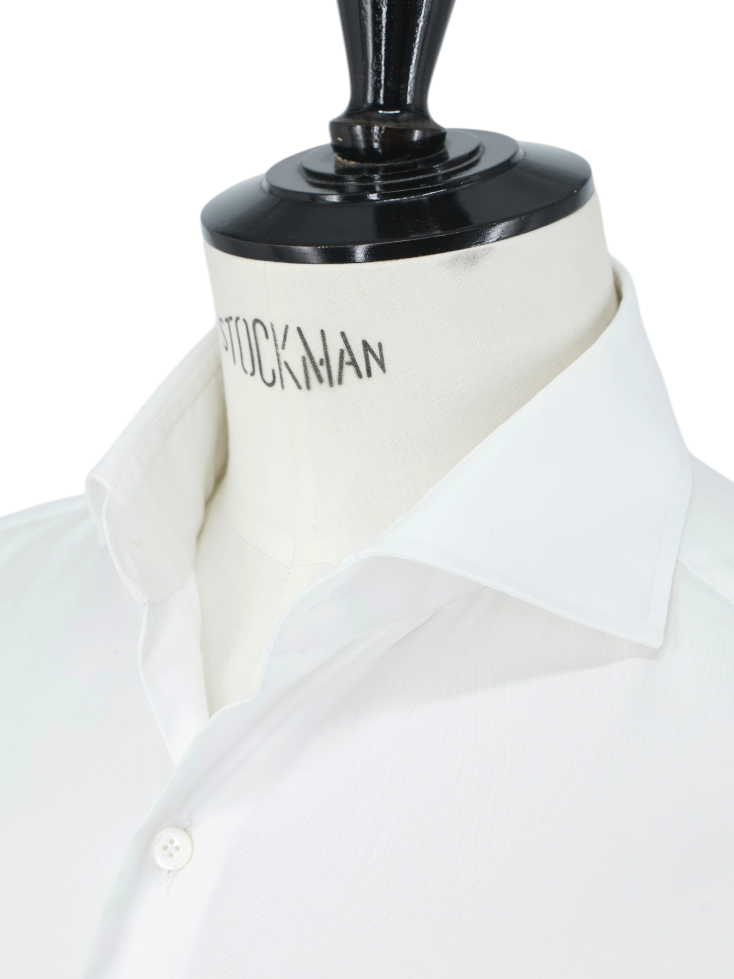 Finamore Esclusiva White Alumo Cotton Twill Shirt