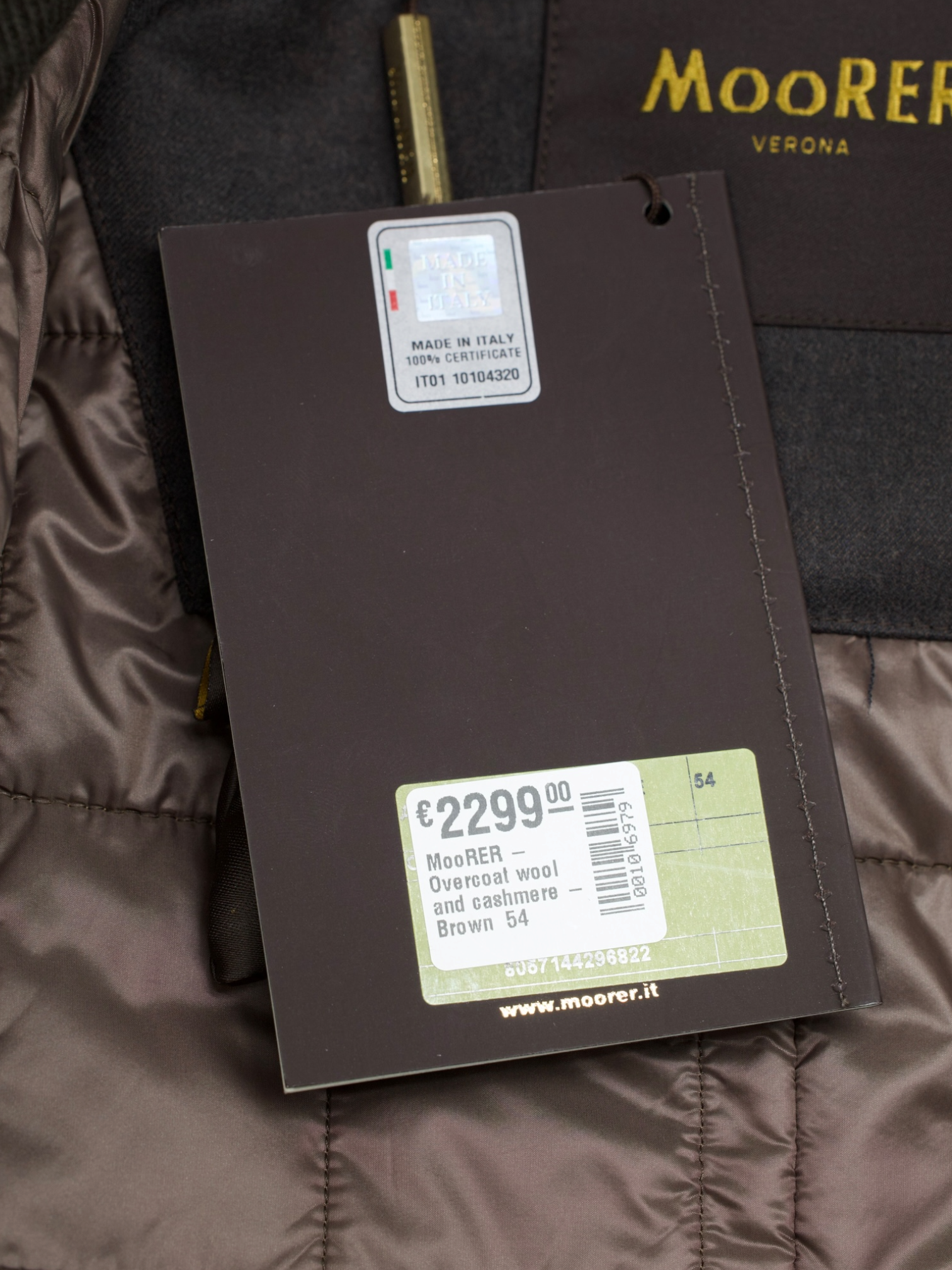 MooRER Dark Brown Wool & Cashmere Winter "Monferrato" Coat