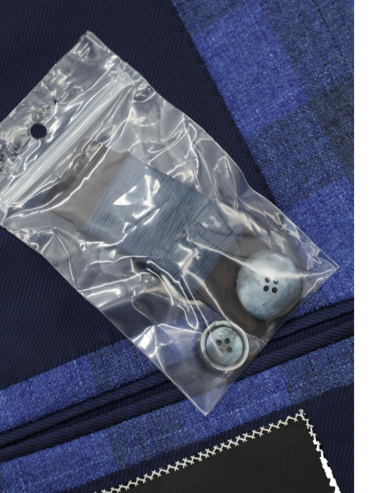 Cesare Attolini Azure Blue Silk & Cashmere Check Jacket