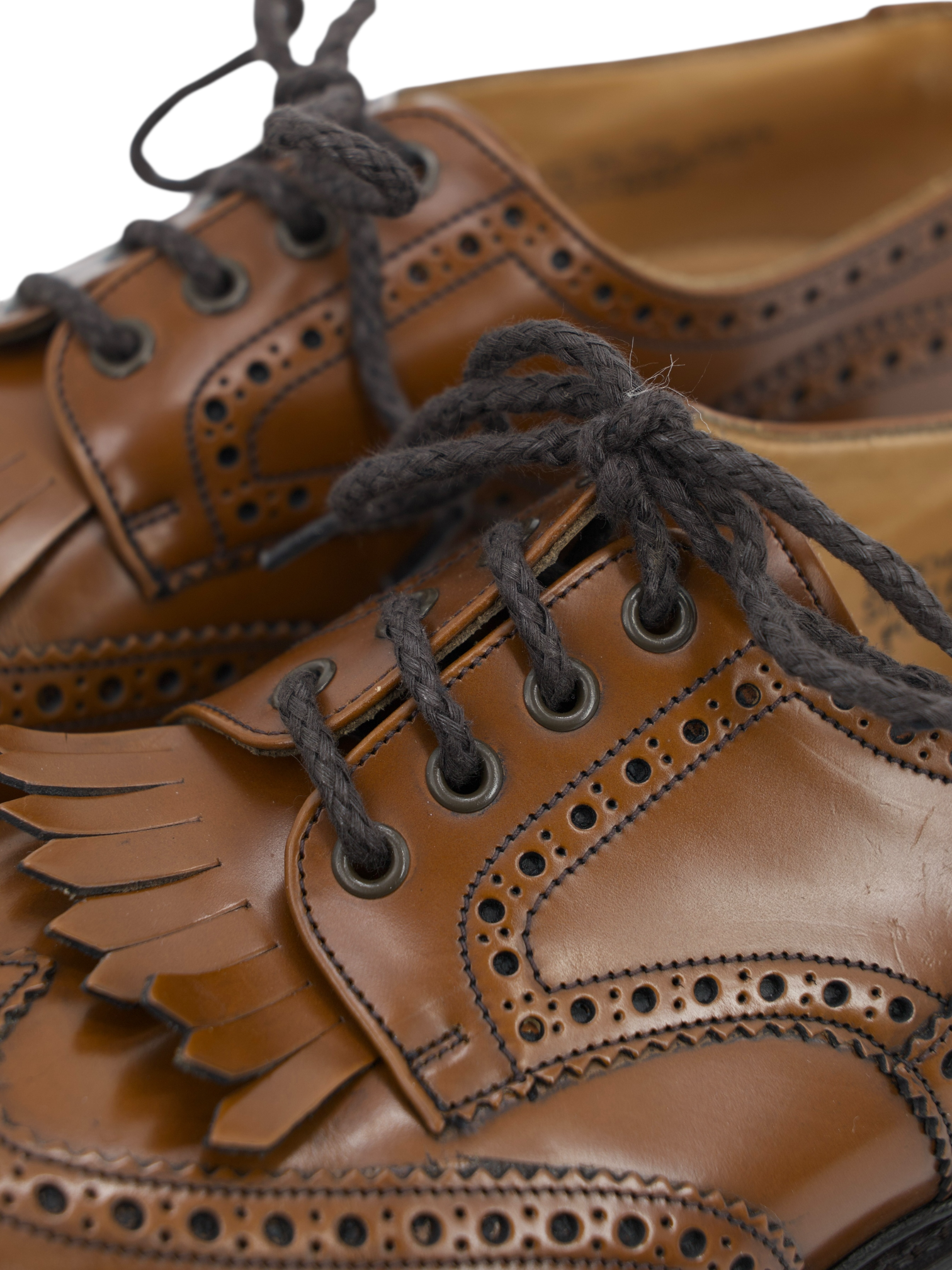 Church's Cognac Brown Plowden Brogue Derby Lace-ups