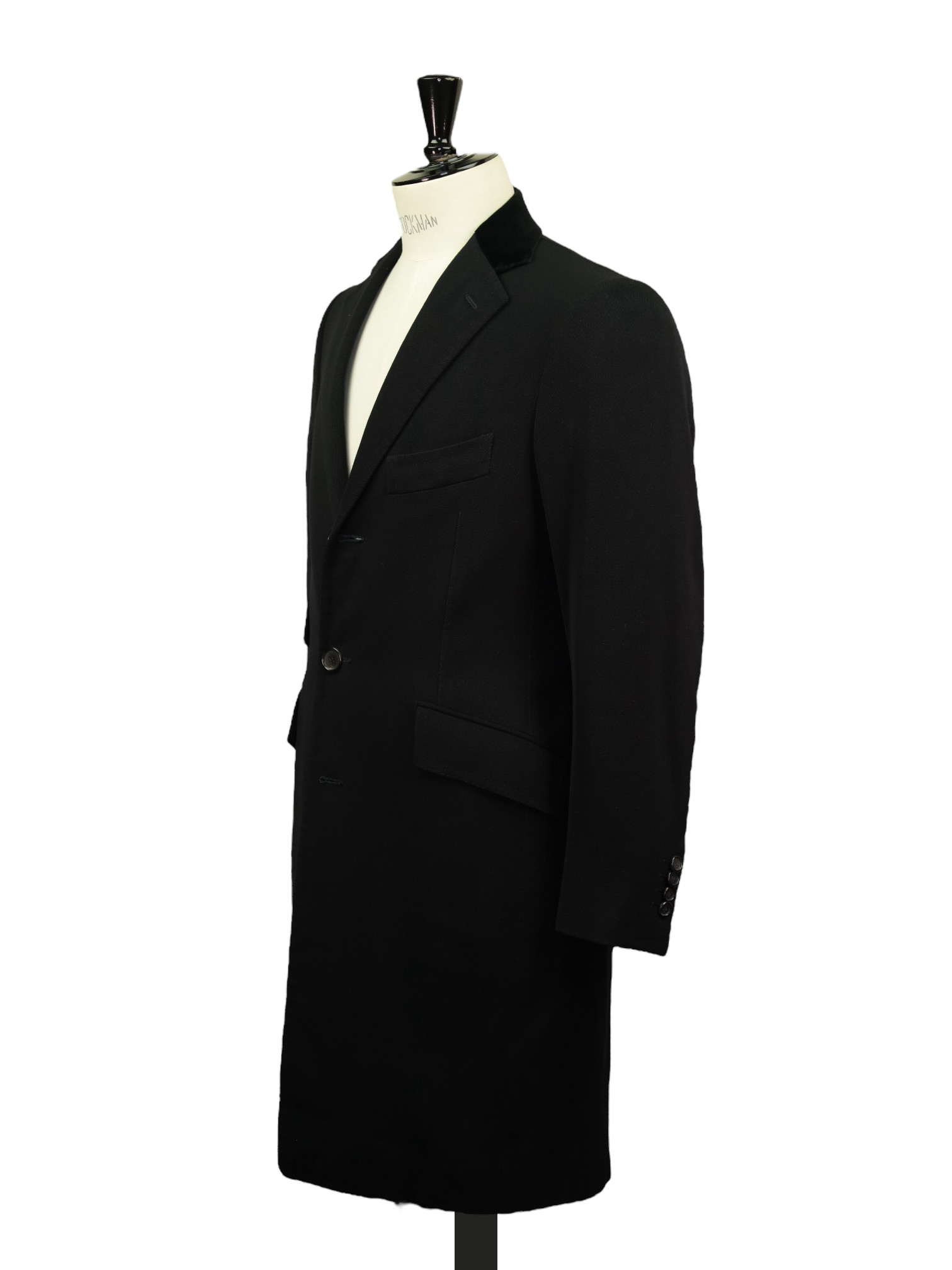 Cesare Attolini Black Wool & Cotton Gabardine-Twill Covert Coat