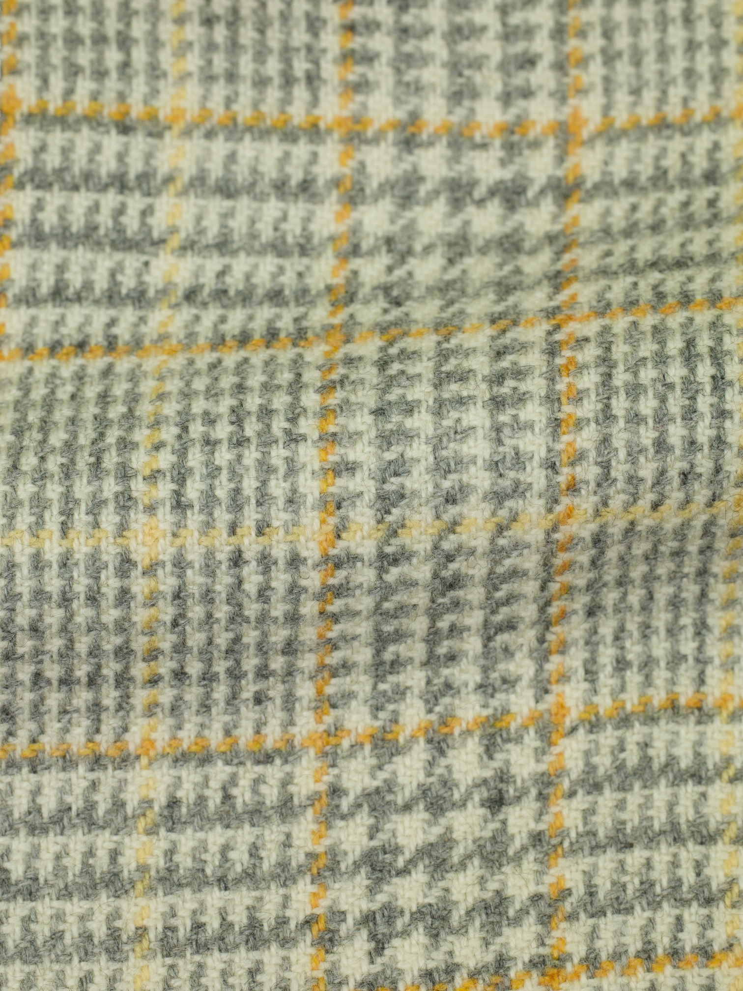 Kiton Grey & Orange Pure Cashmere Prince of Wales Jacket