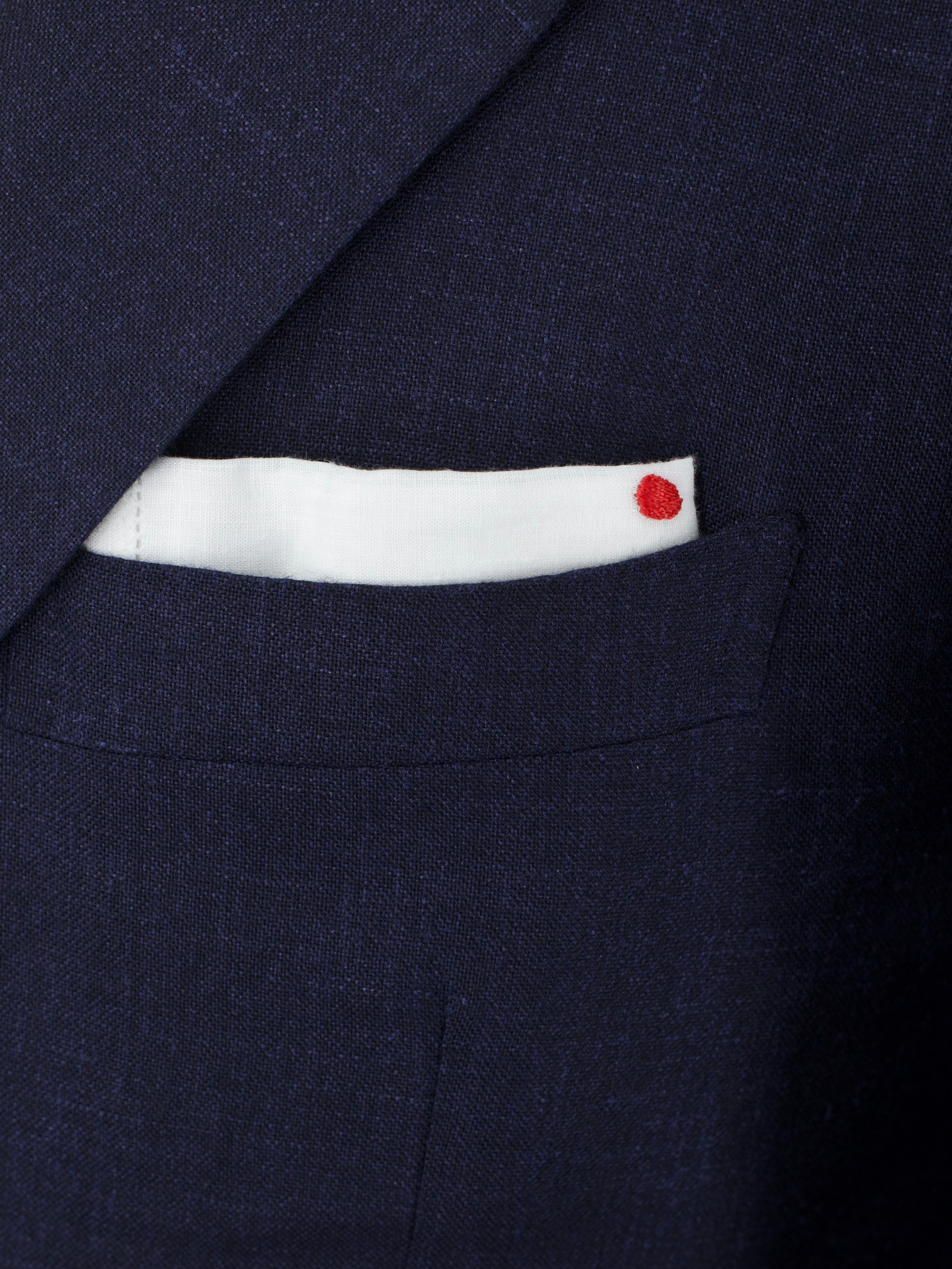 Kiton Dark Blue Cashmere, Linen & Silk Melange Suit