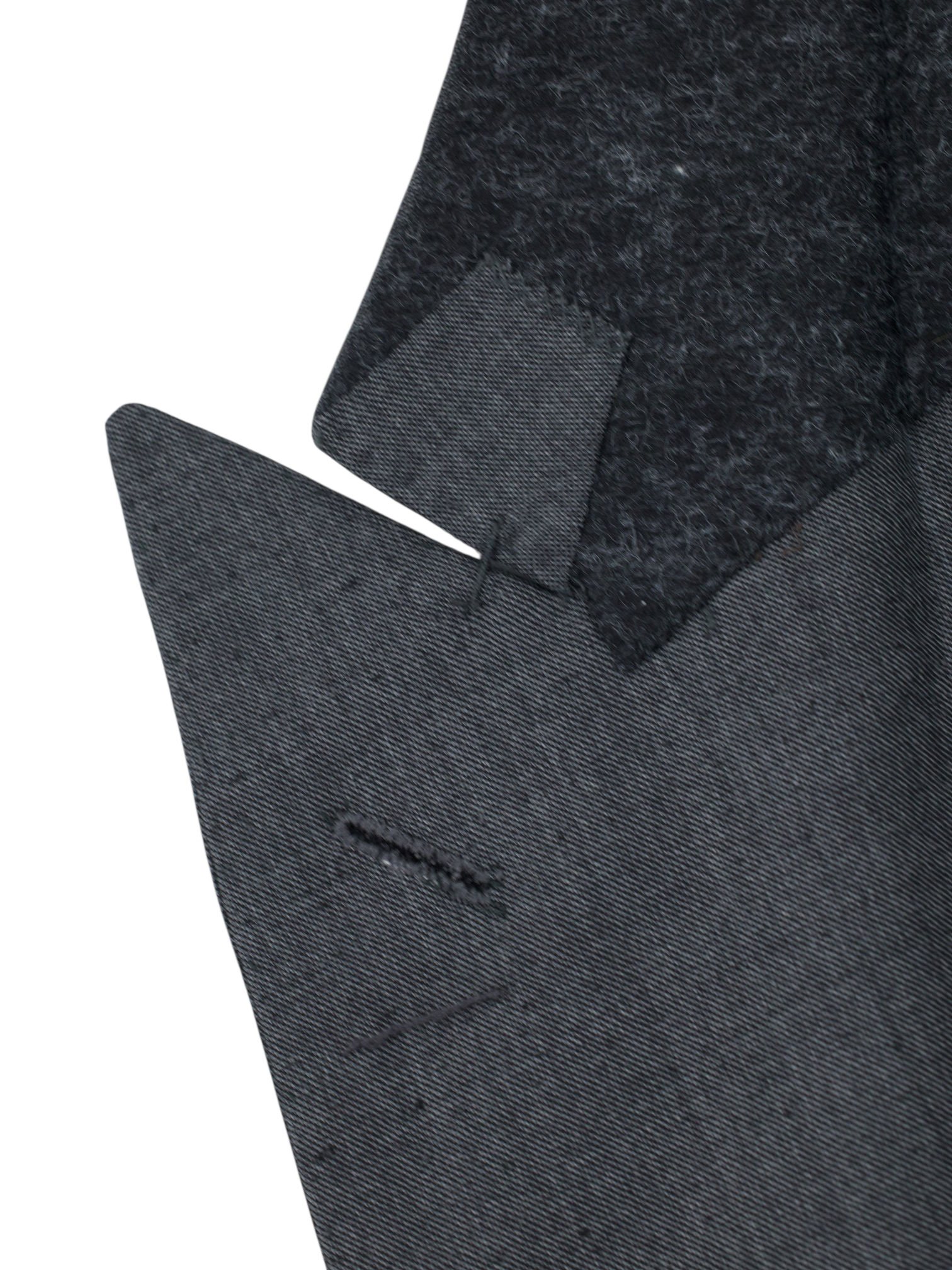 Cesare Attolini Grey Super 190's Sharkskin Pattern Jacket