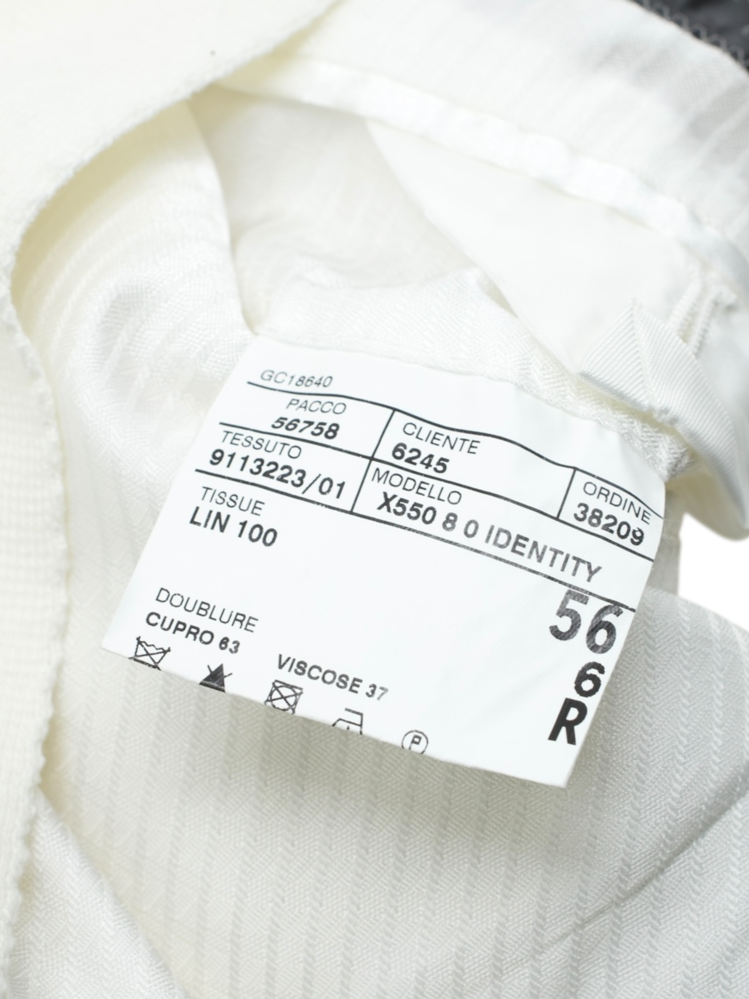 Corneliani ID Offwhite Pure Linen Herringbone Safari-Style Jacket