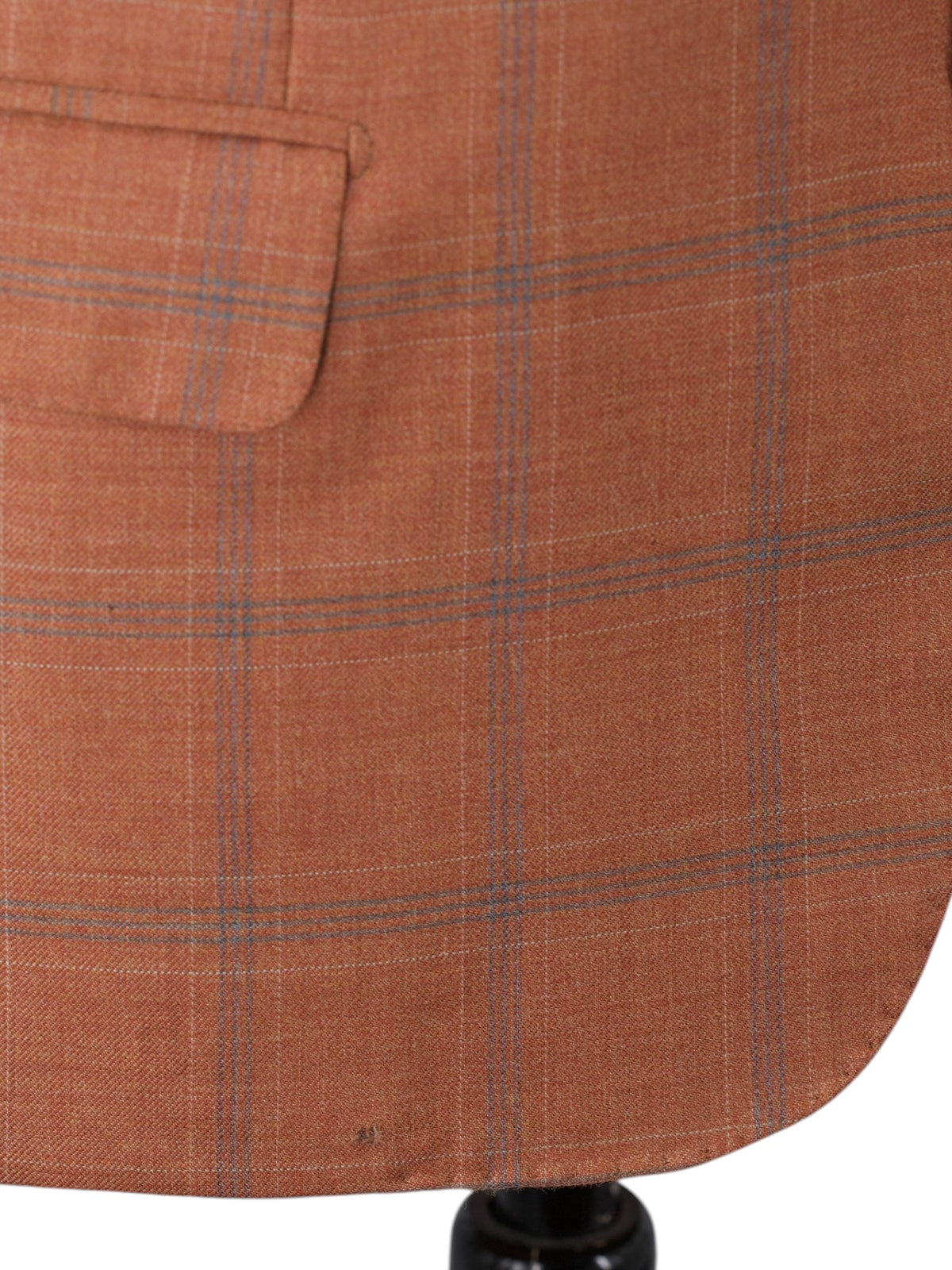 Brioni Peach & Steel Grey Wool Windowpane Vintage Nomentano Jacket