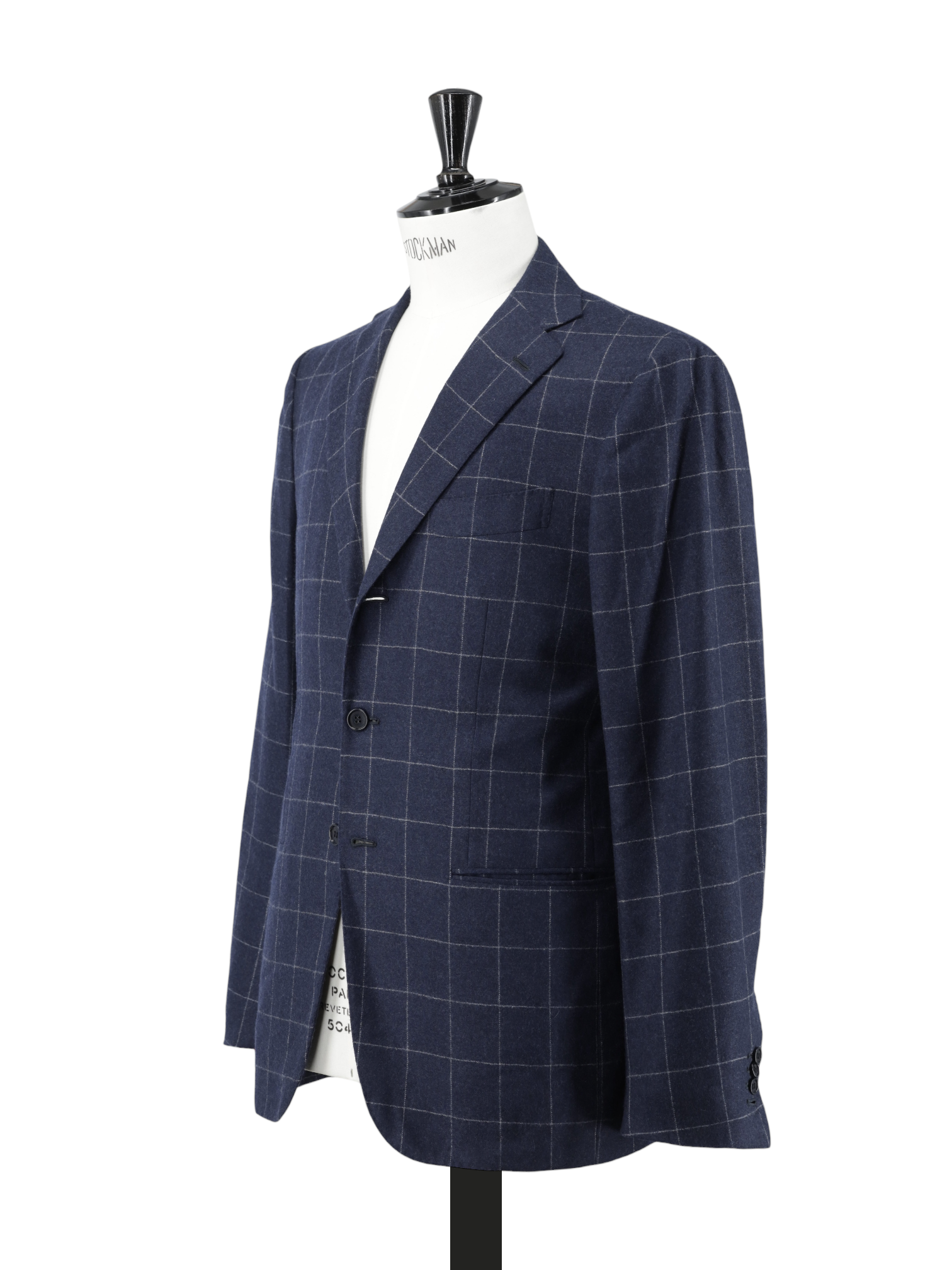 Kiton Navy Pure Plushy-Cashmere Windowpane Sartorial Winter Suit