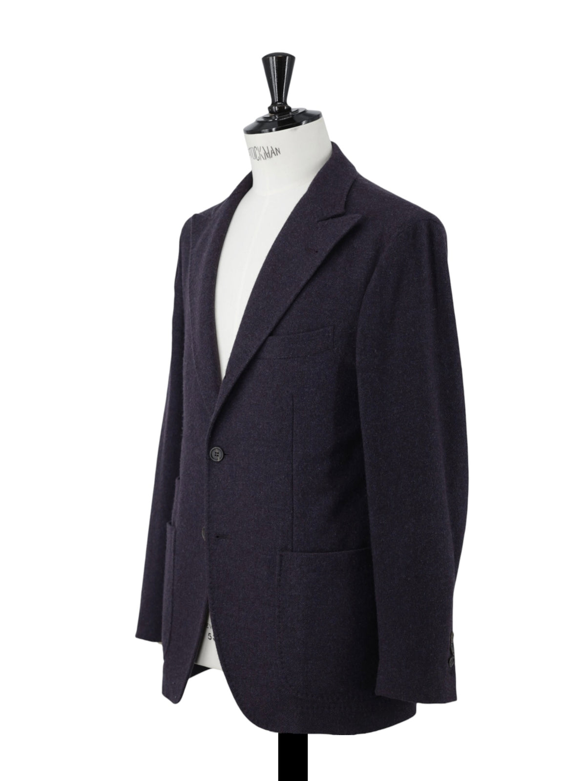 Brunello Cucinelli Aubergine Cashmere & Wool Peak-Lapel Jacket