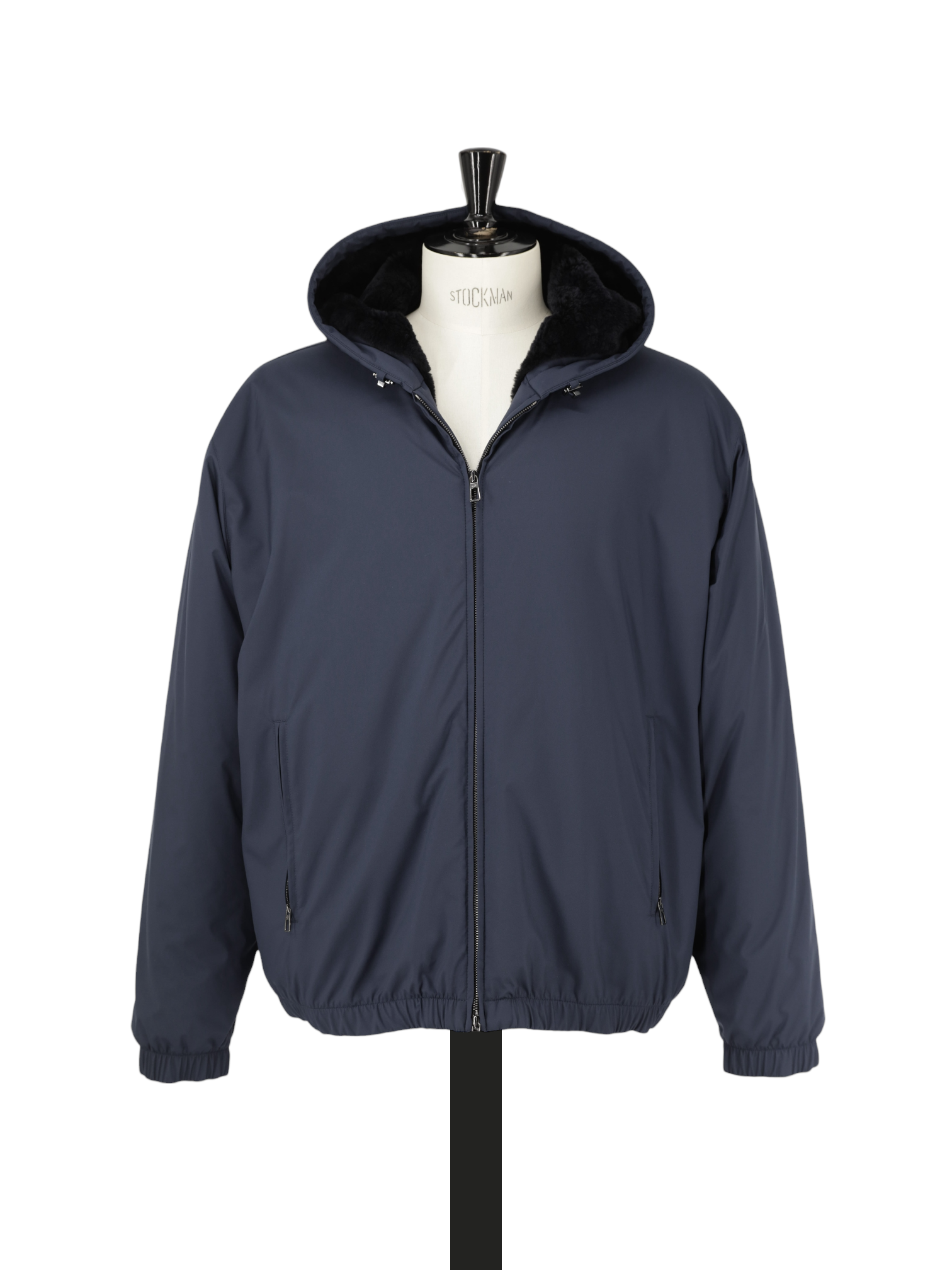 Loro Piana Navy Castorino-Lined Windmate Hooded Bomber Jacket