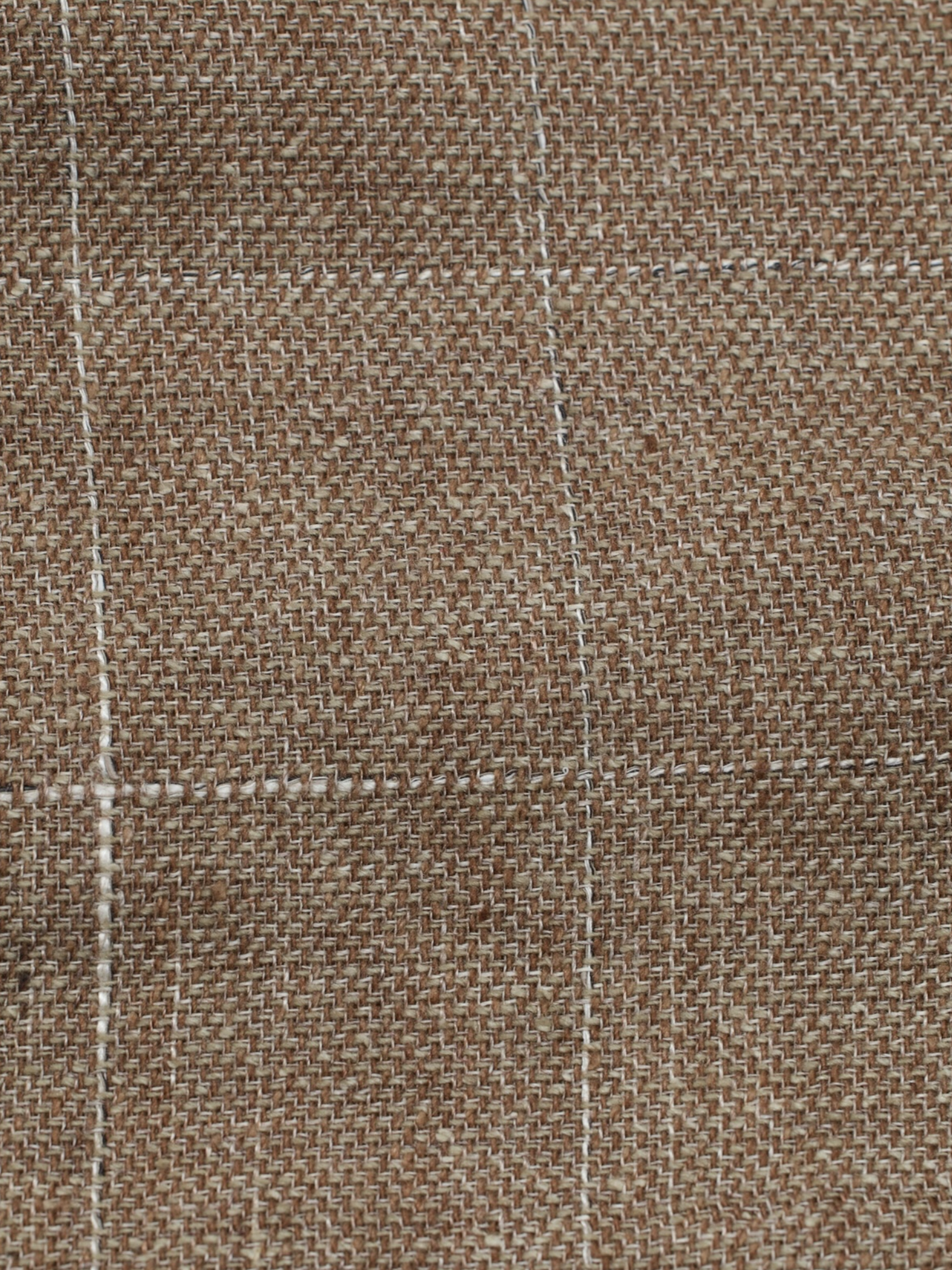 Corneliani Light Brown Wool, Silk & Linen Windowpane Gate Jacket