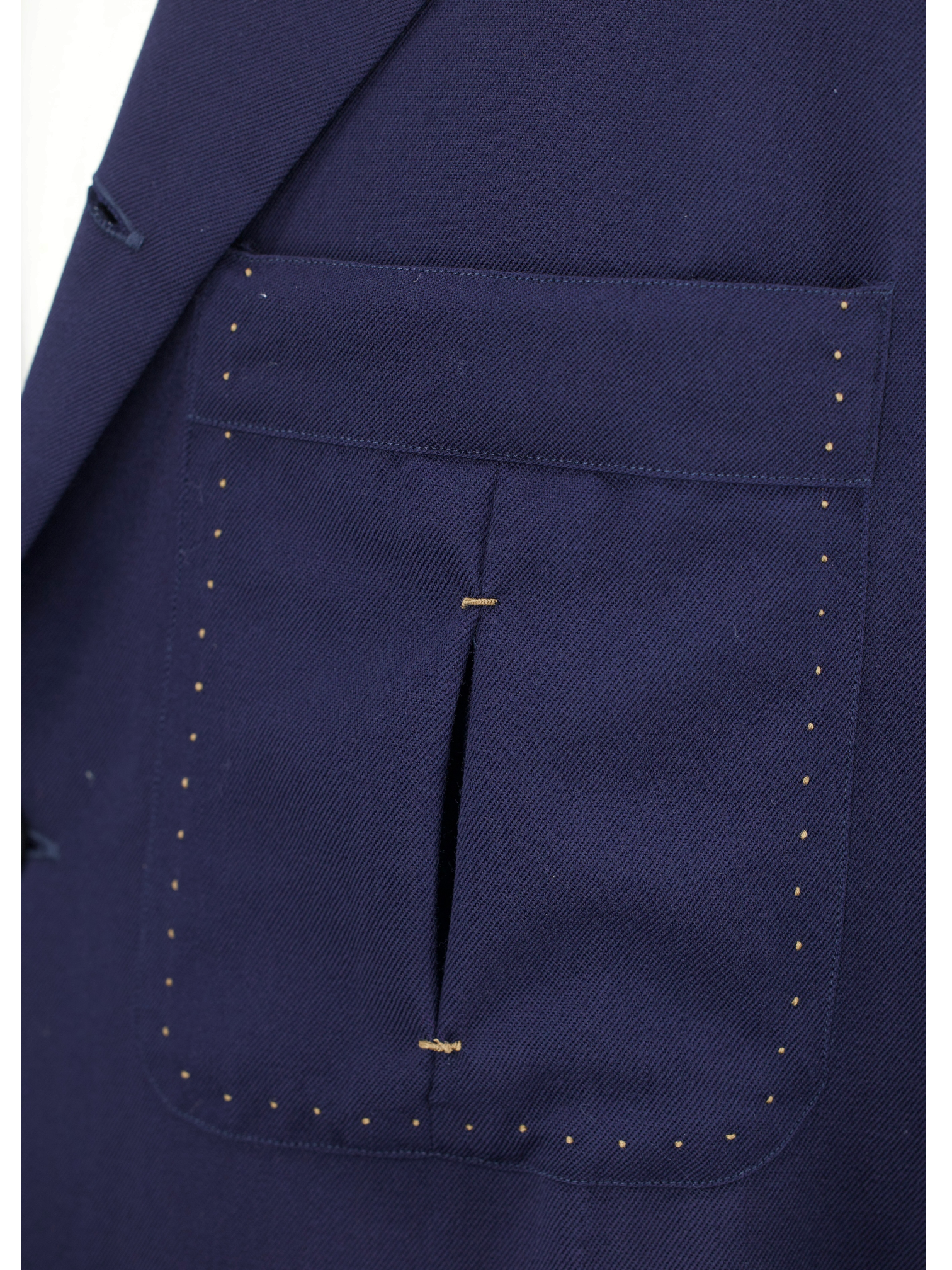 100 Hands Navy Hardy Minnis Fresco-Wool Contrast-Stitched Traveller Jacket