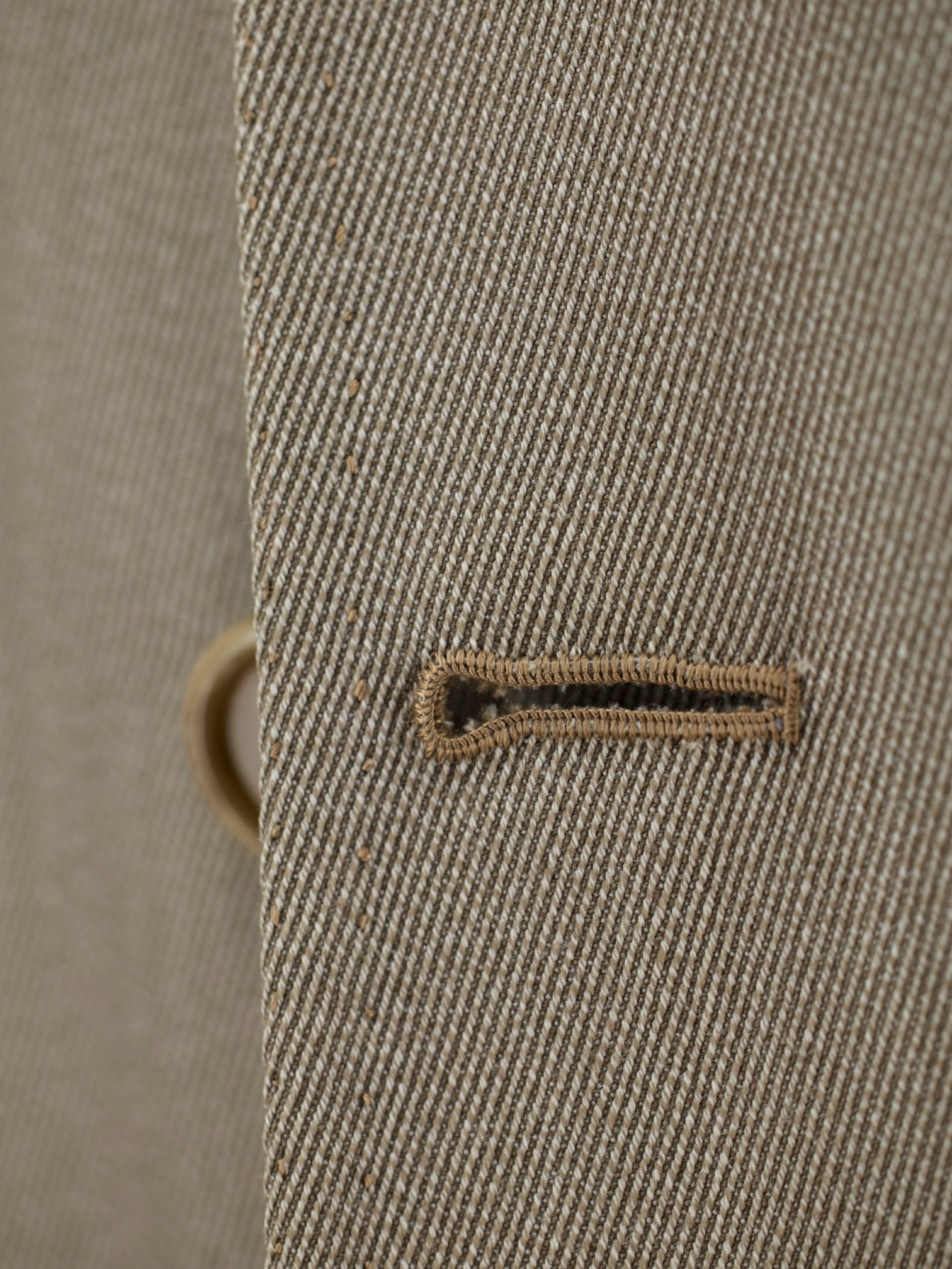 Orazio Luciano Light Brown Wool Herringbone Sartorial Carcoat