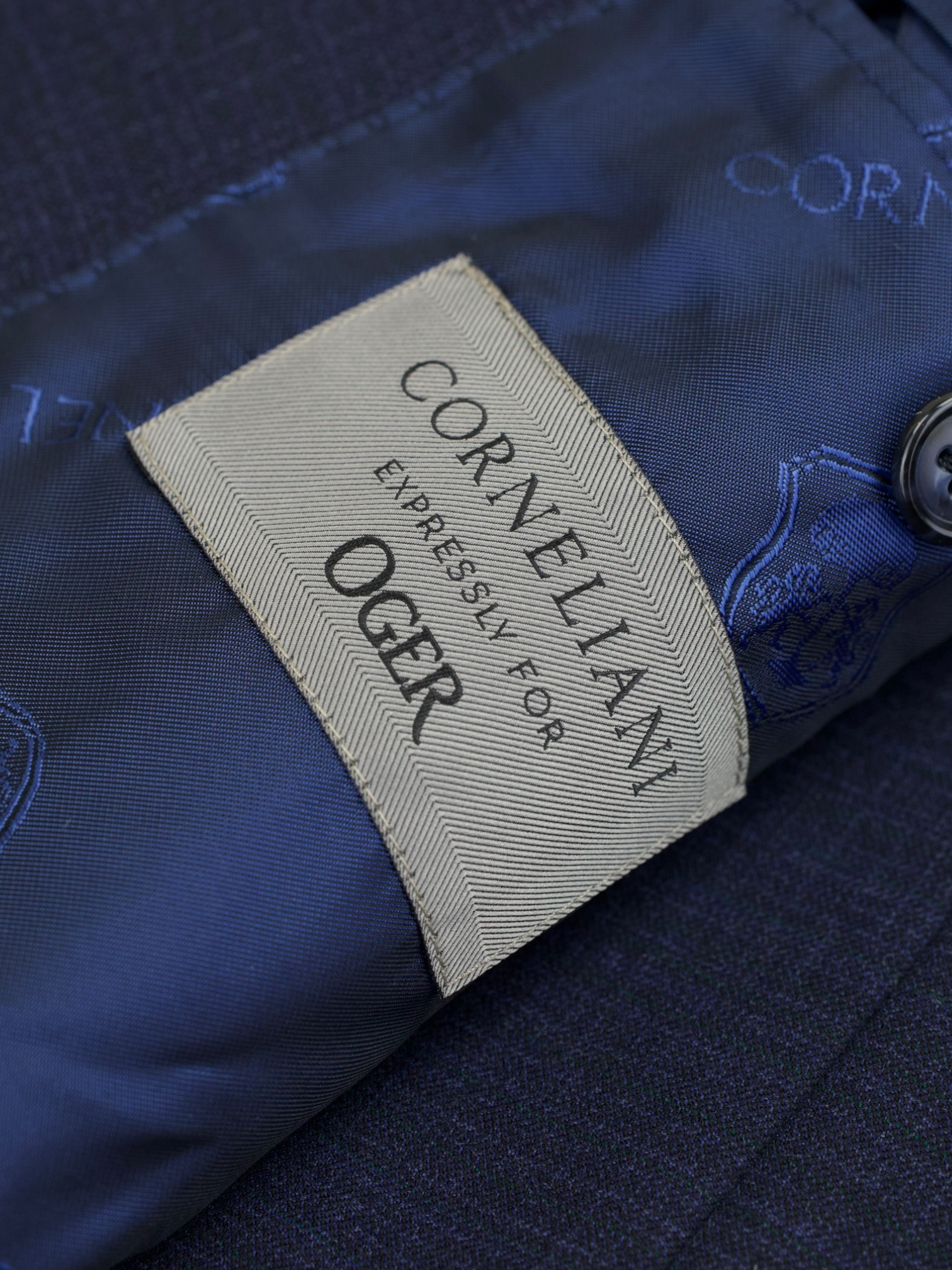 Corneliani Dark Blue Fine-Wool "Flawless" Micro-Check Suit
