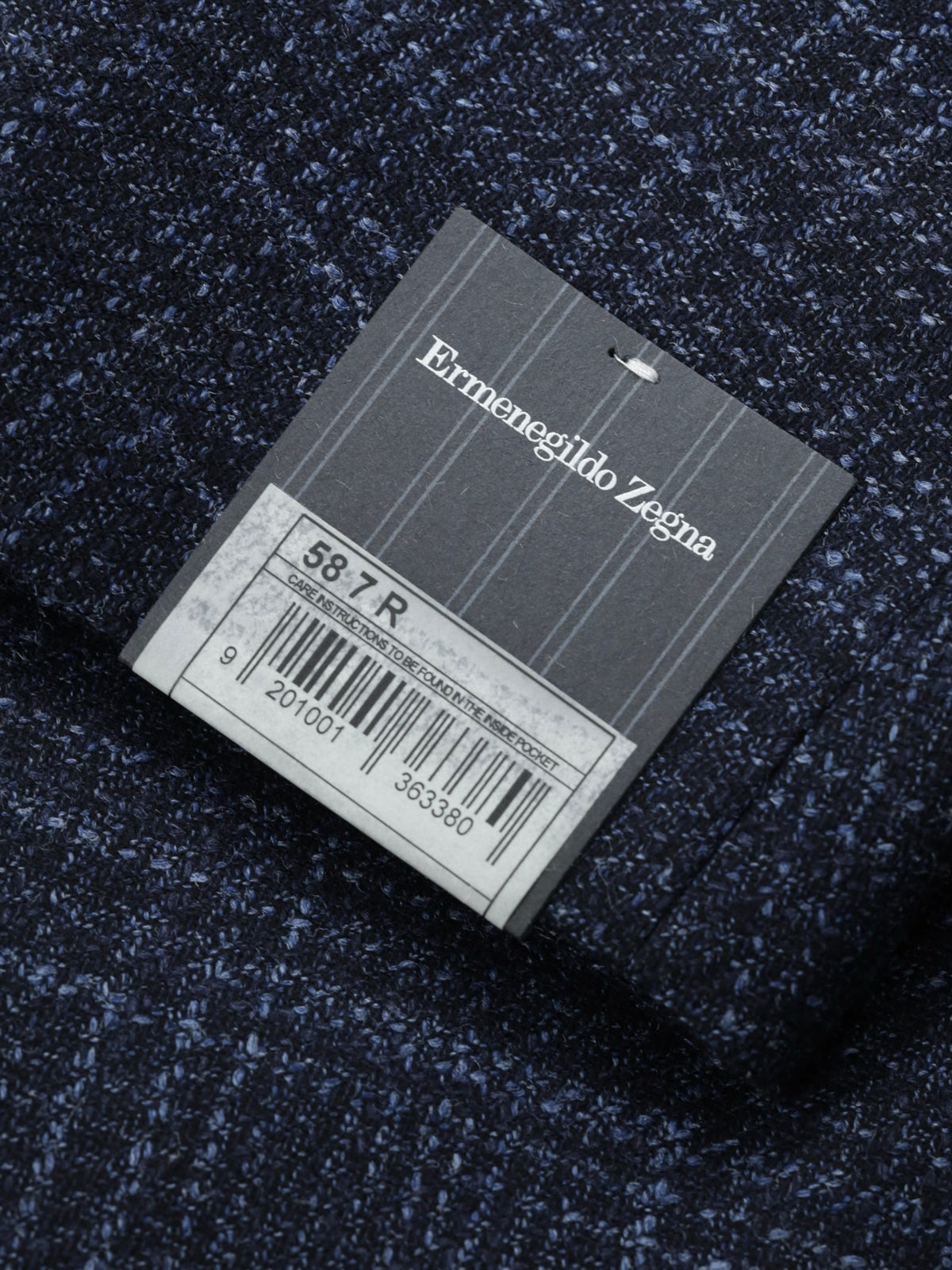 Ermenegildo Zegna Dark Blue Wool, Silk & Cashmere "Winter Crossover" Checkered Jacket