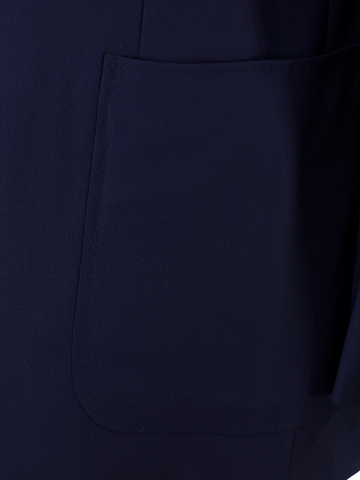 Canali Marine Blue Pure Water-Resistant Wool Basket-Weave Jacket