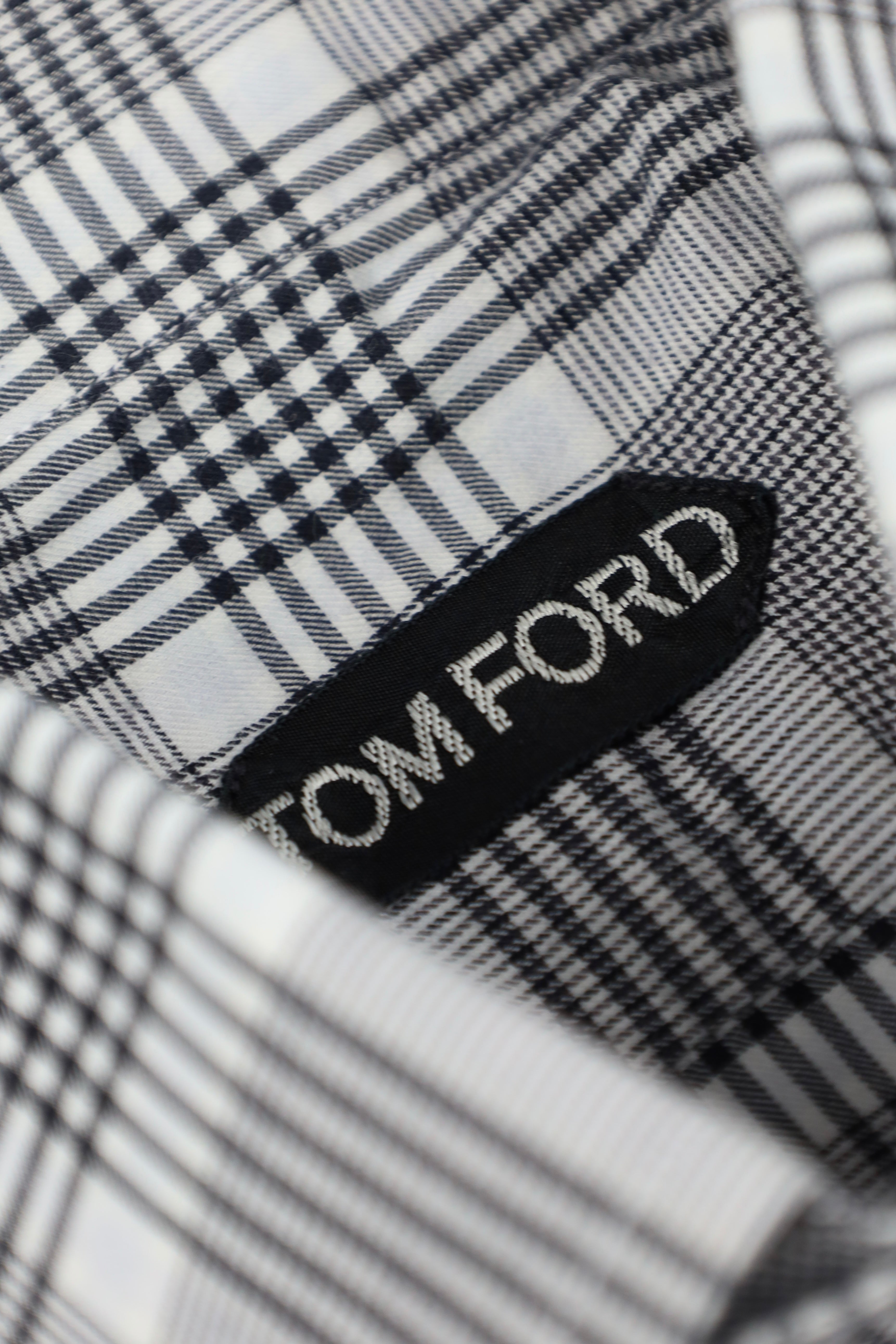Tom Ford Grey Glenplaid Shirt