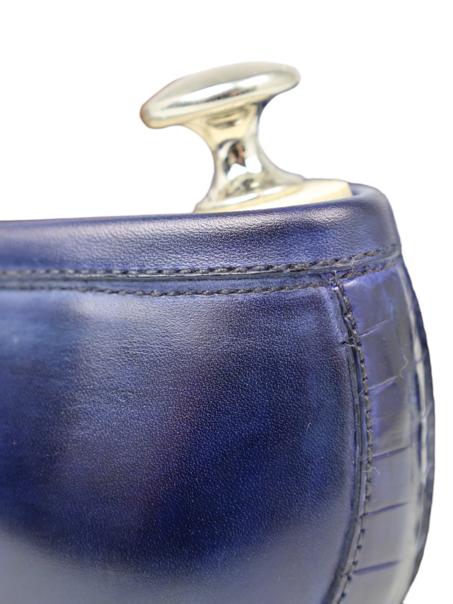 Bontoni Electric Blue Penny Loafer + Crocodile Belt & Details
