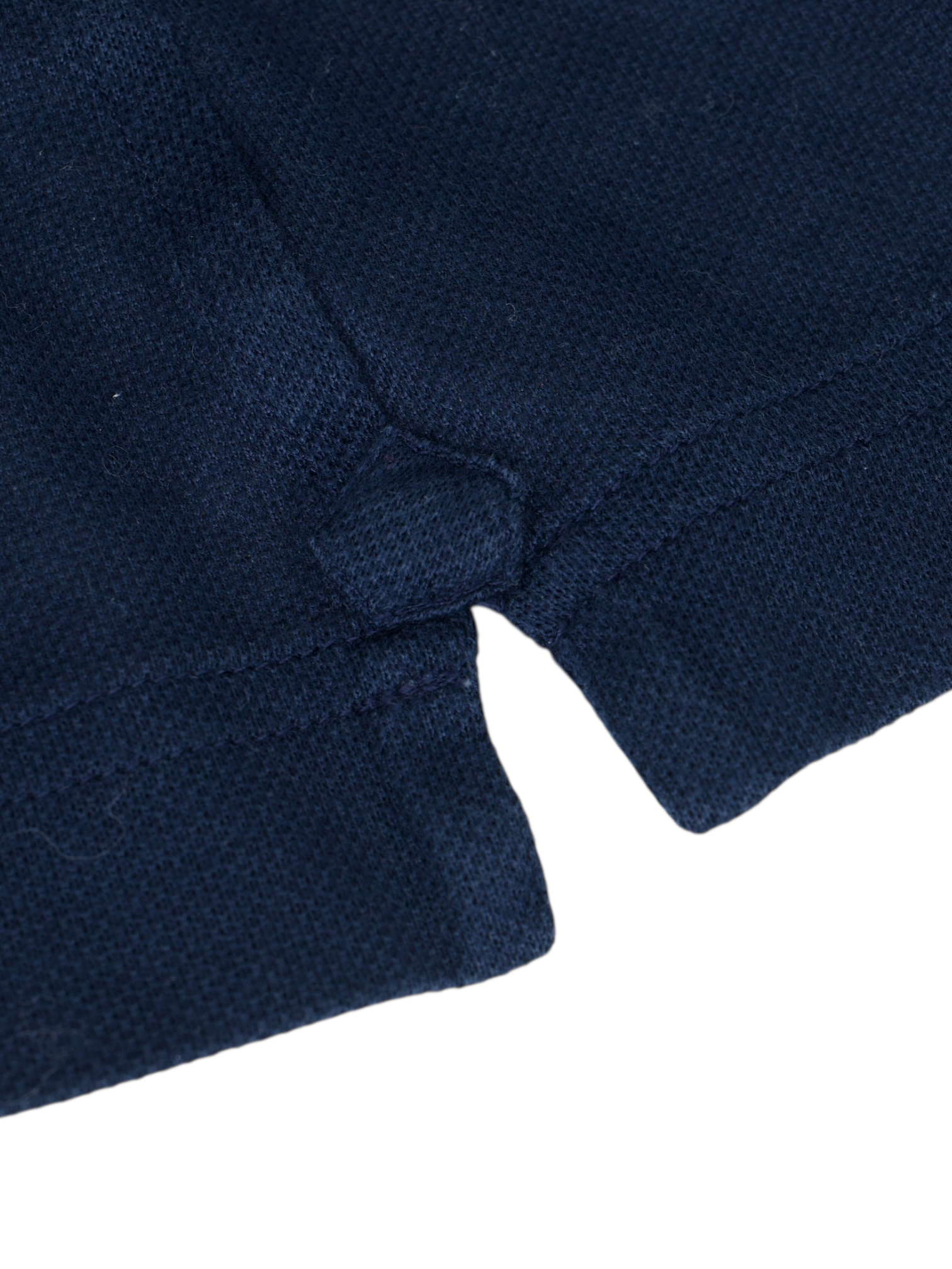 Fray Dark Blue Cotton Piqué Knitted Button-Down Shirt