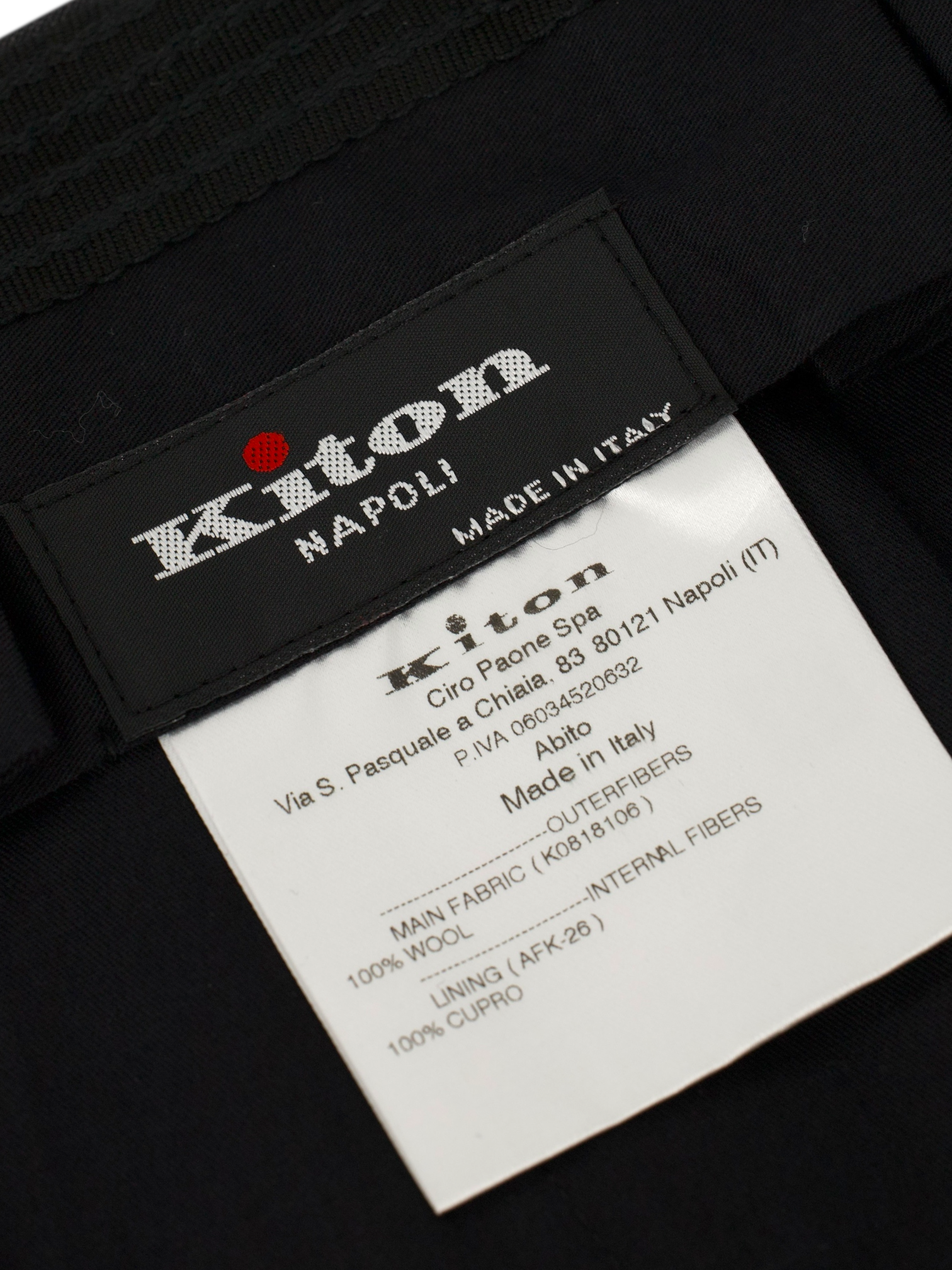 Kiton Anthracite Fine-Wool Twill Trousers