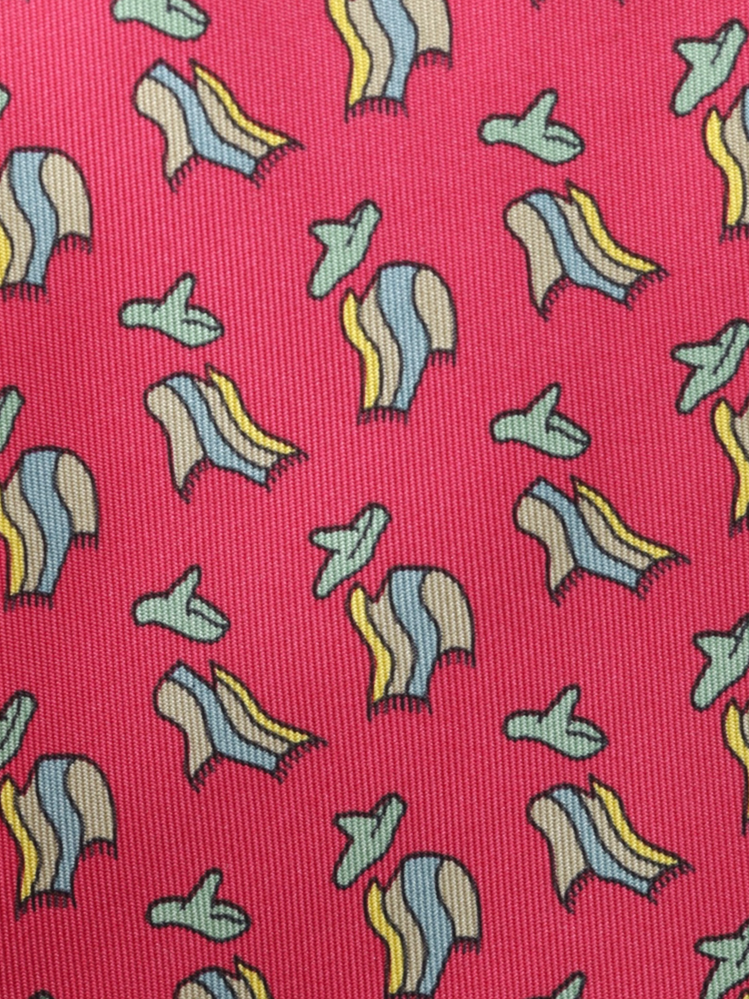 Hermès Red & Blue Silk "El-Bandito" Tie