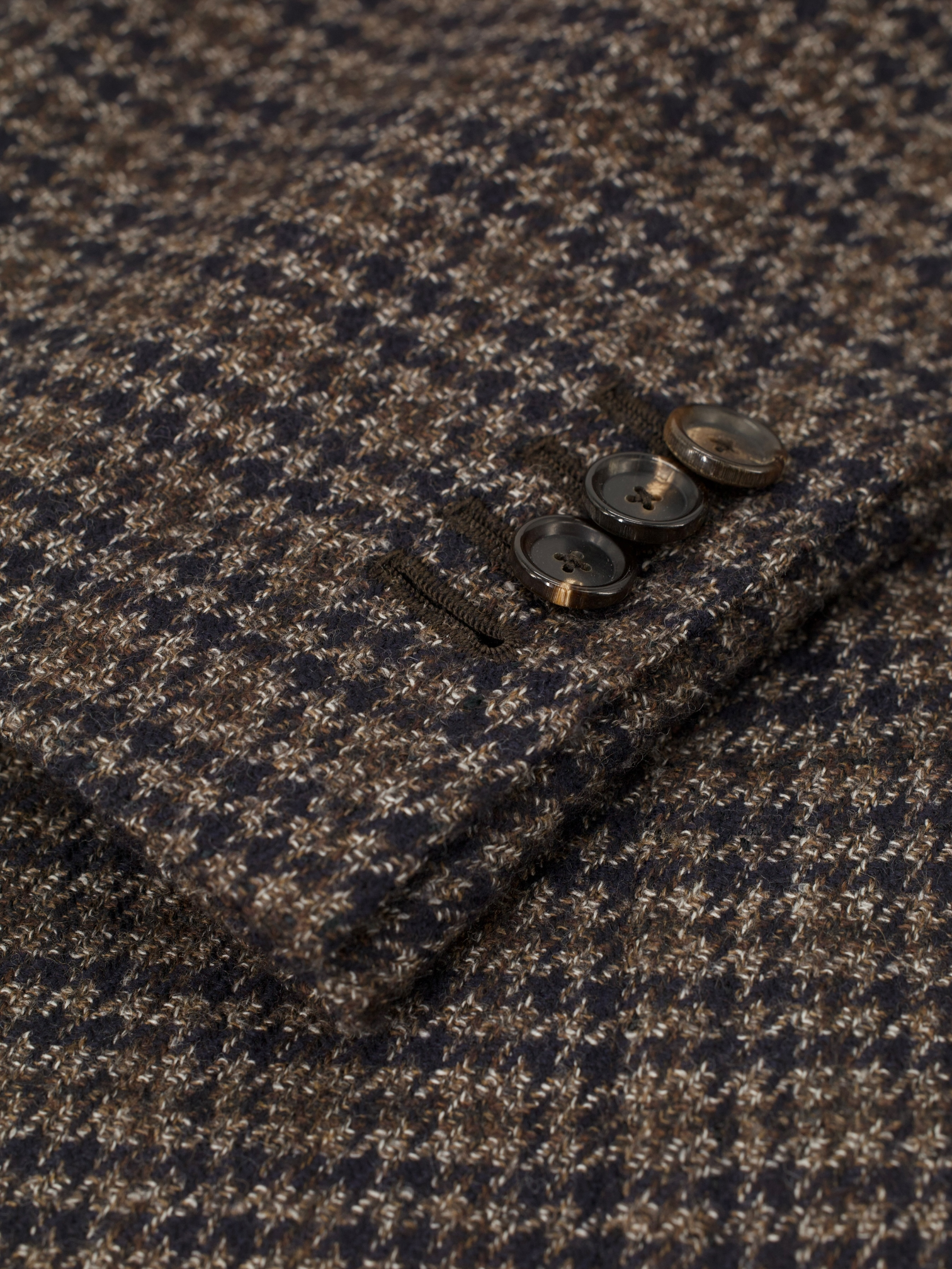 Cesare Attolini Dark Brown Pure-Wool Gun Check Jacket