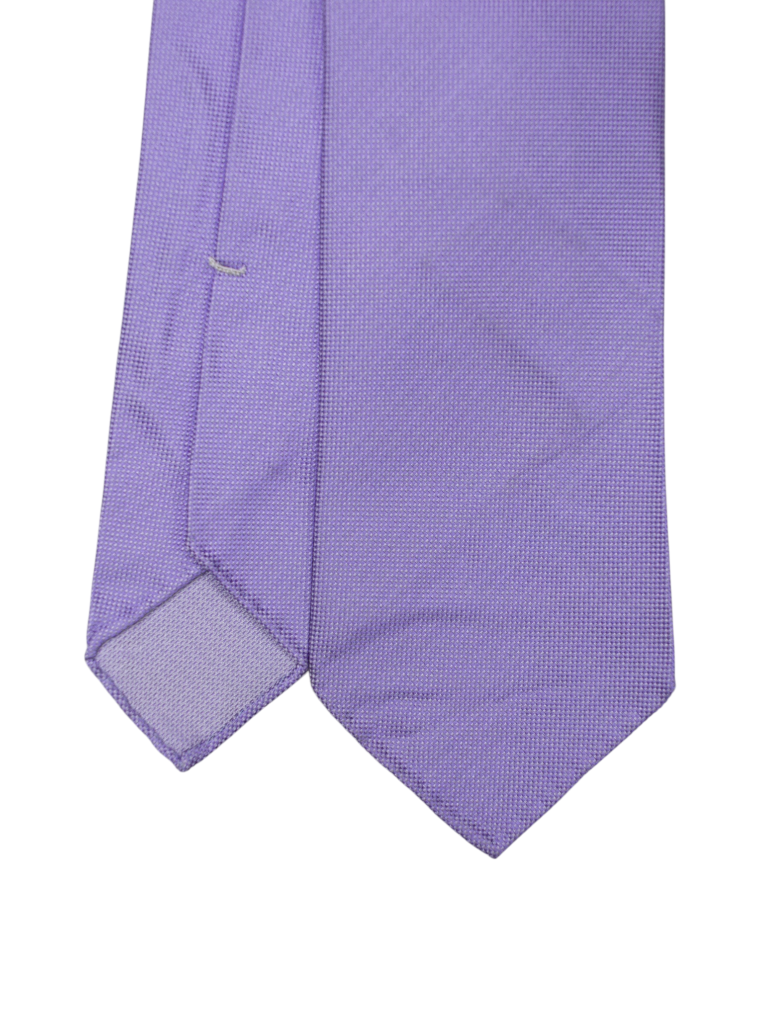 Kiton 5-Fold Lilac Handrolled Silk Micro-Pattern Tie