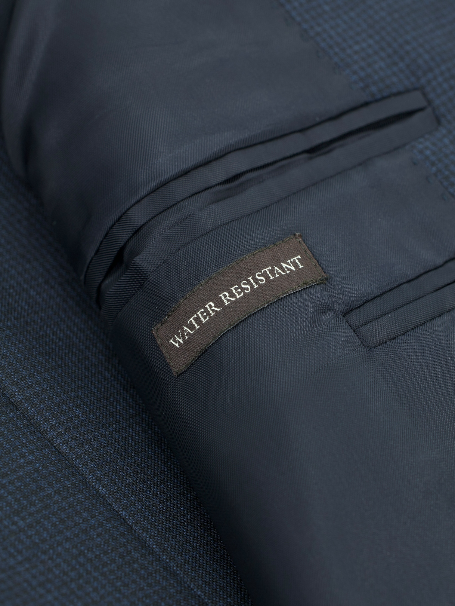 Canali Navy Extrafine-Wool Puppytooth Jacket