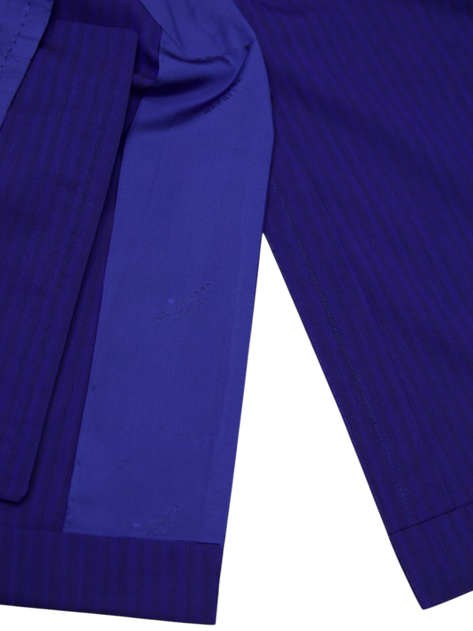Kiton Bright Blue Fine Wool Pinstripe Suit