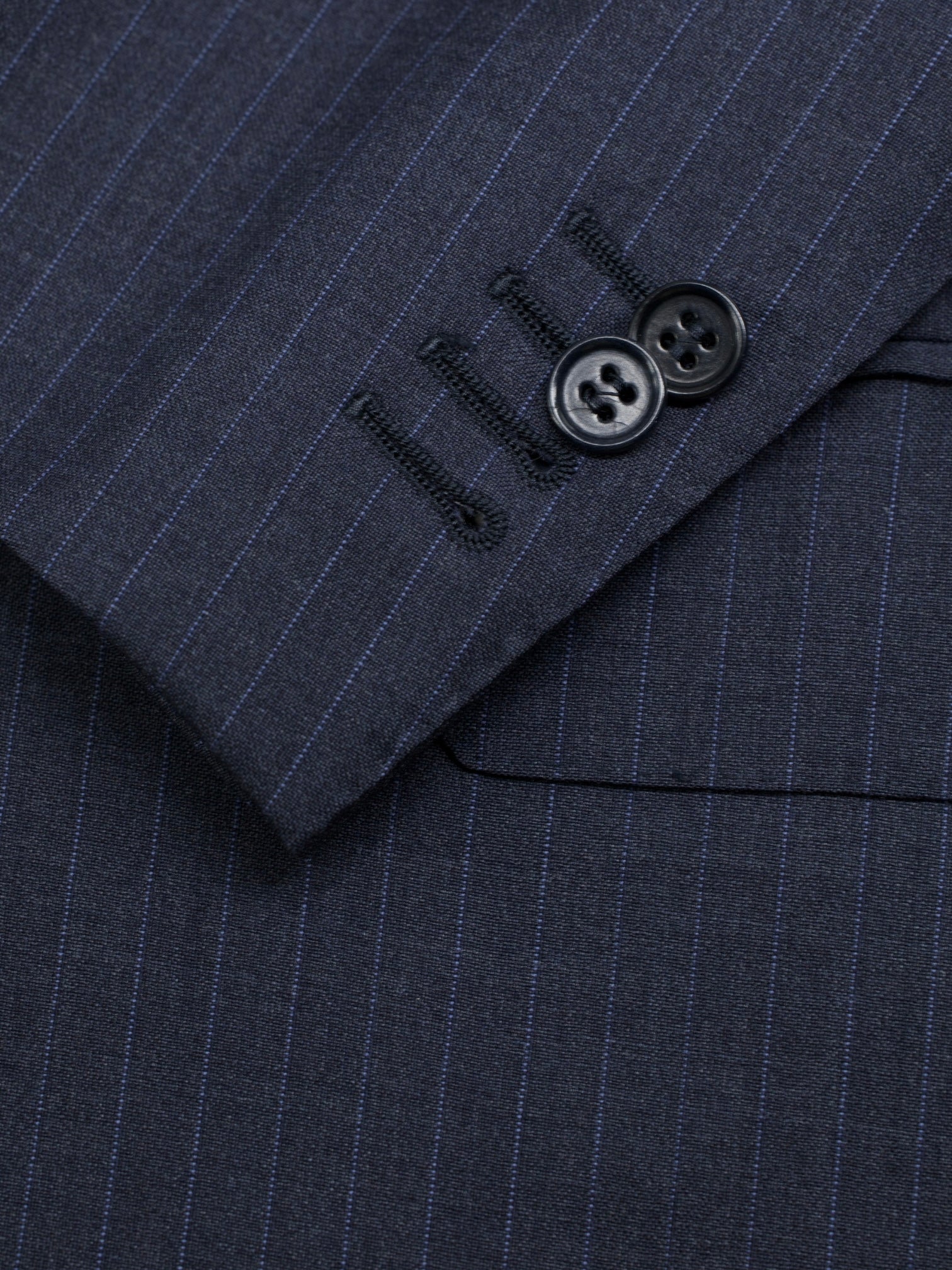 Canali Grey & Light Blue Fine-Wool Pinstripe Milanese-Style Suit