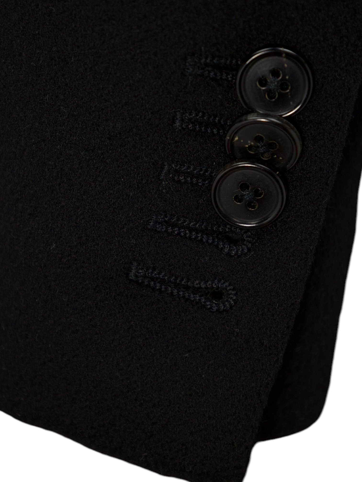 Corneliani Black Double Breasted Cashmere Overcoat