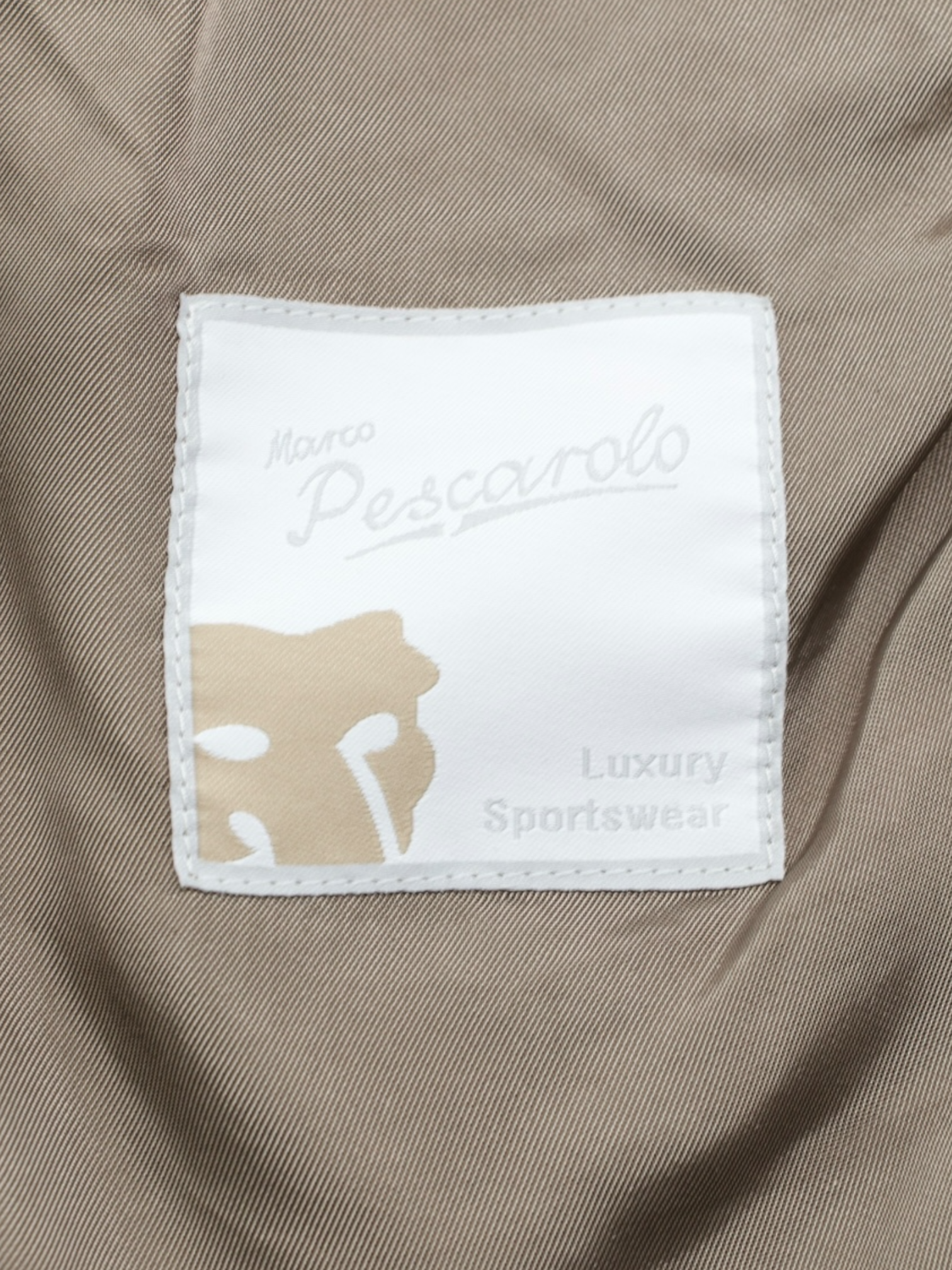 Marco Pescarolo Light Brown Jersey-Knitted Wool Luxury Tracksuit