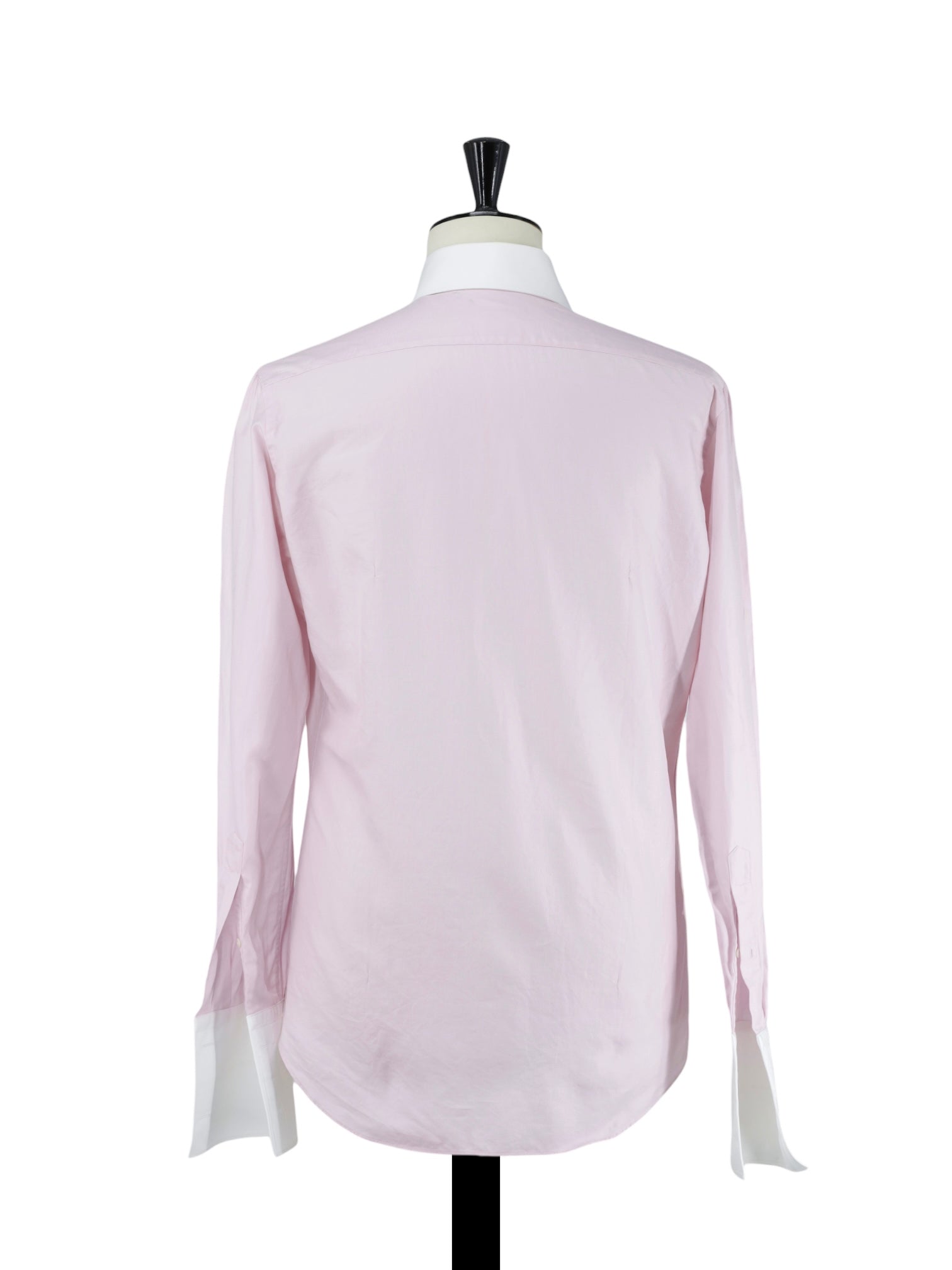 Fray Light Pink & White Cotton Contrast-Collar Shirt