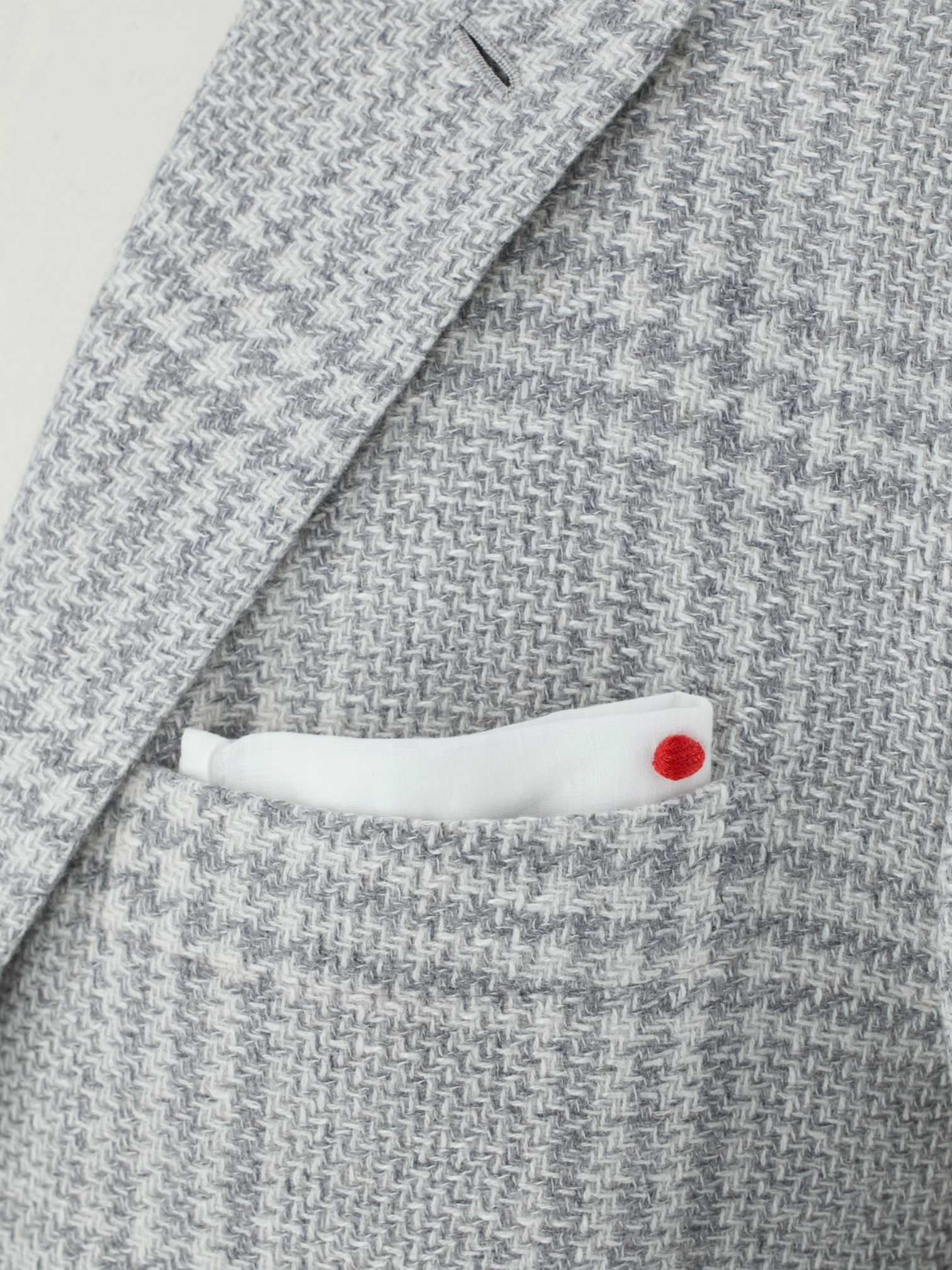 Kiton Grey Wool, Silk, Nylon & Cotton Prince of Wales Jacket