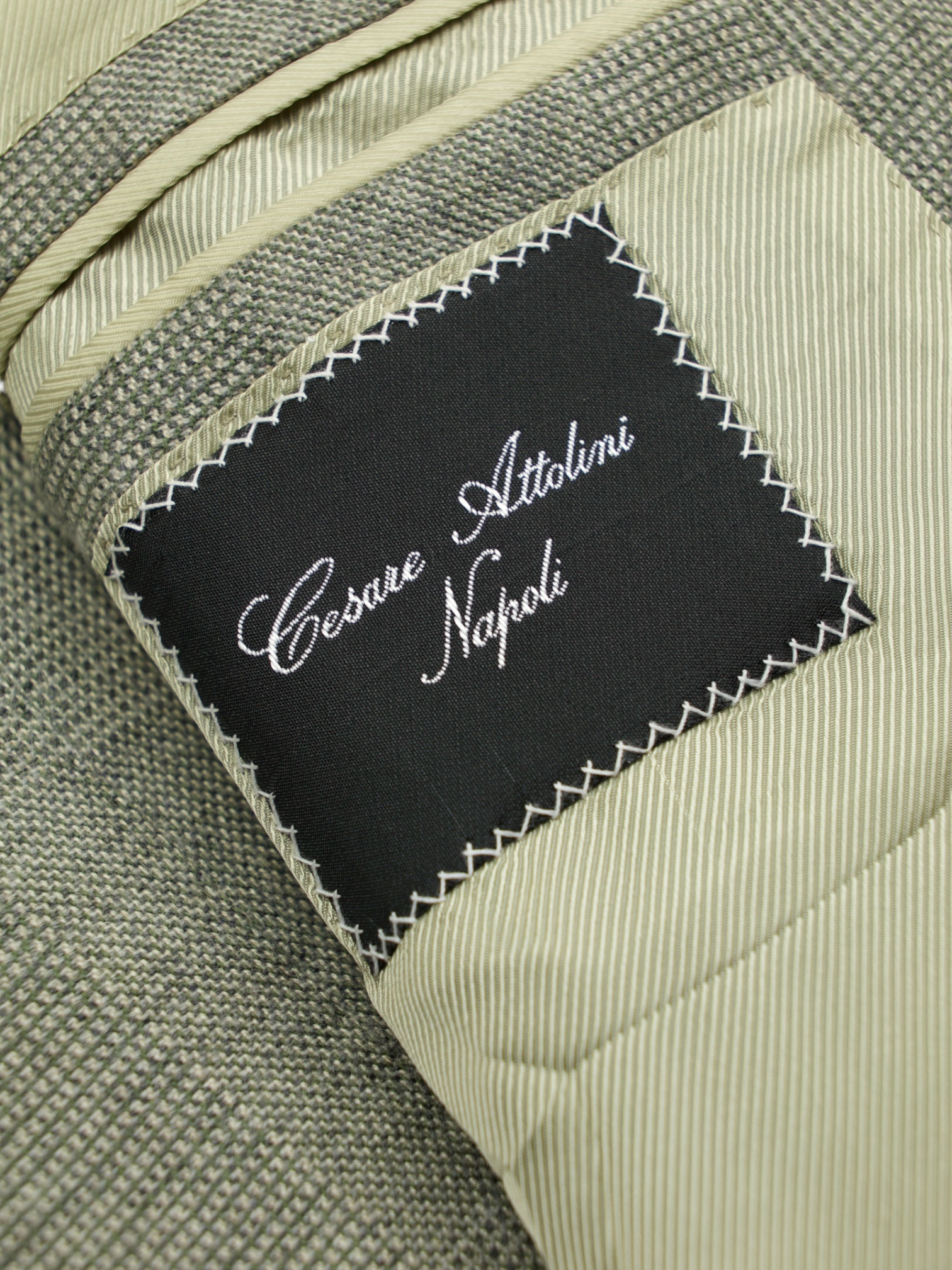 Cesare Attolini Light Grey Pure Cashmere Checkered Jacket